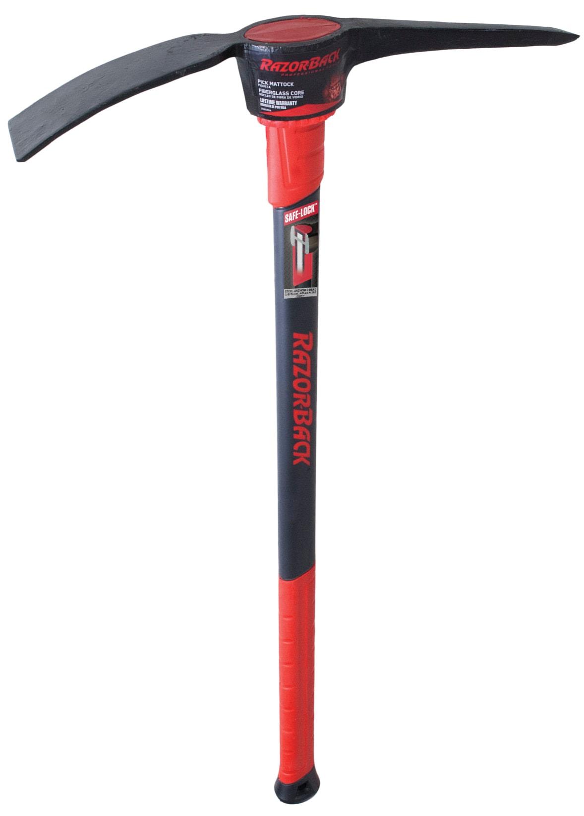 Pick Mattock, 5 lb,34 in Handle, Red/Black