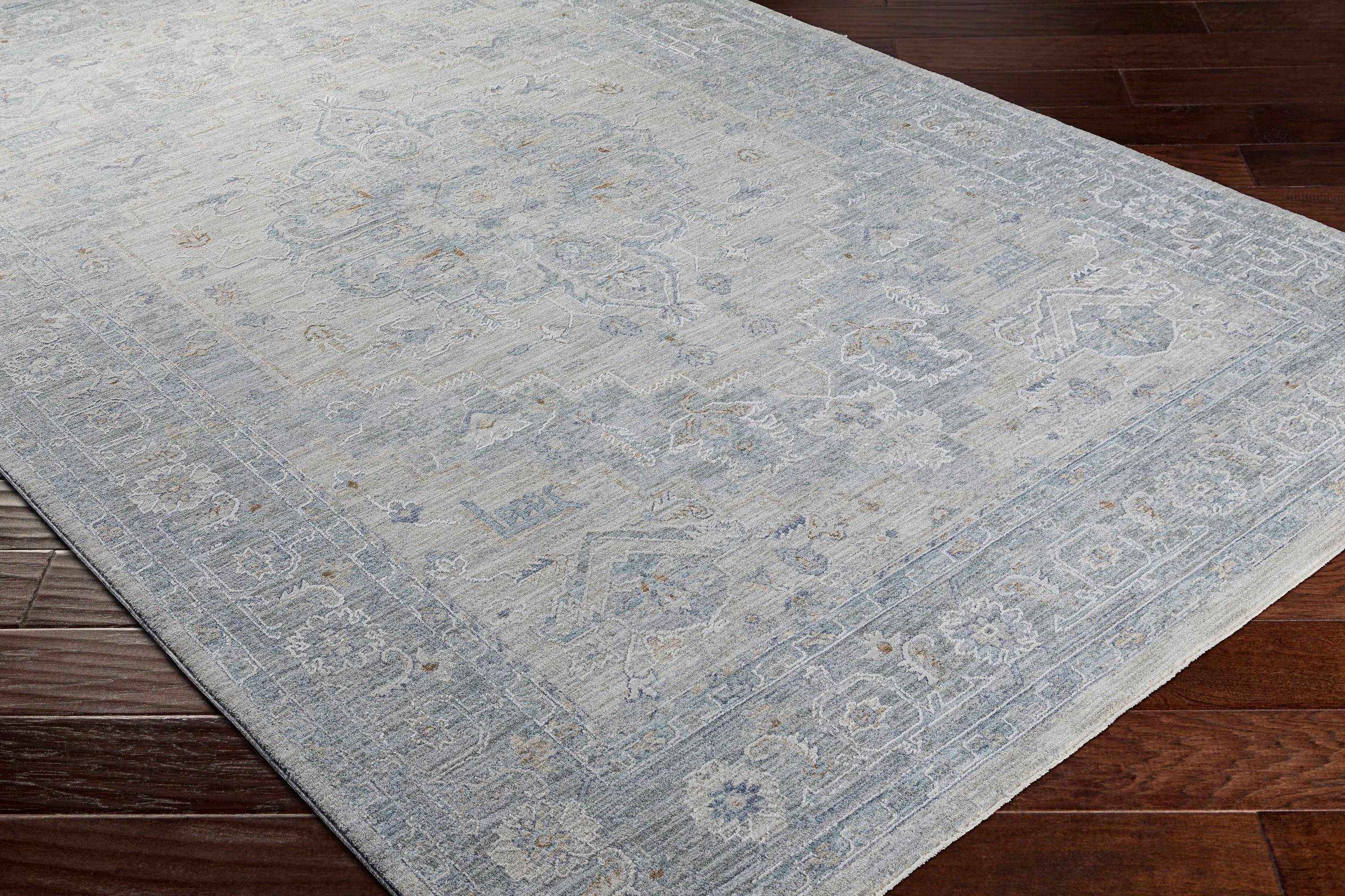 Avant Garde Gray Synthetic 5' x 7' Hand-Knotted Area Rug