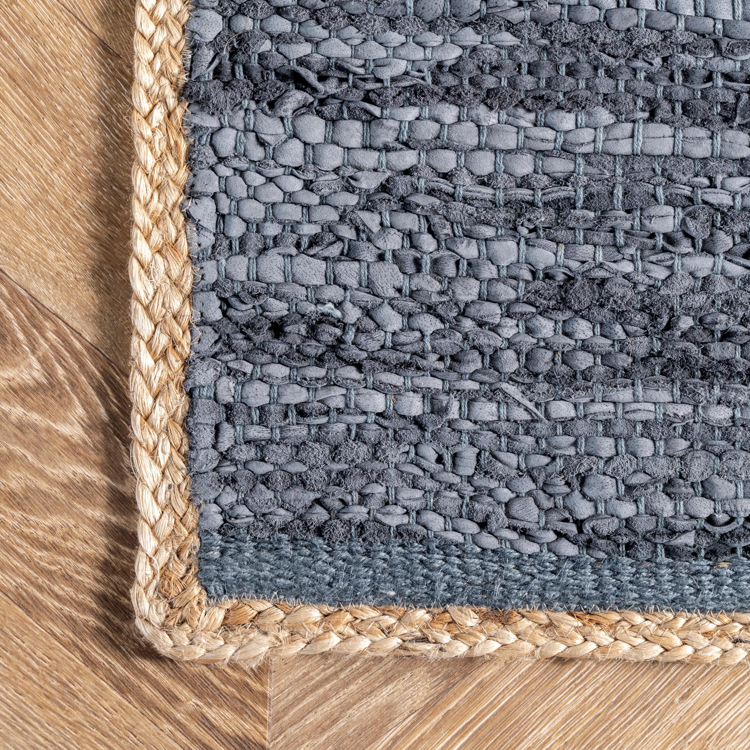 Nuloom Sabby Hand Woven Leather Flatweave Indoor Area Rug, 5' x 8'