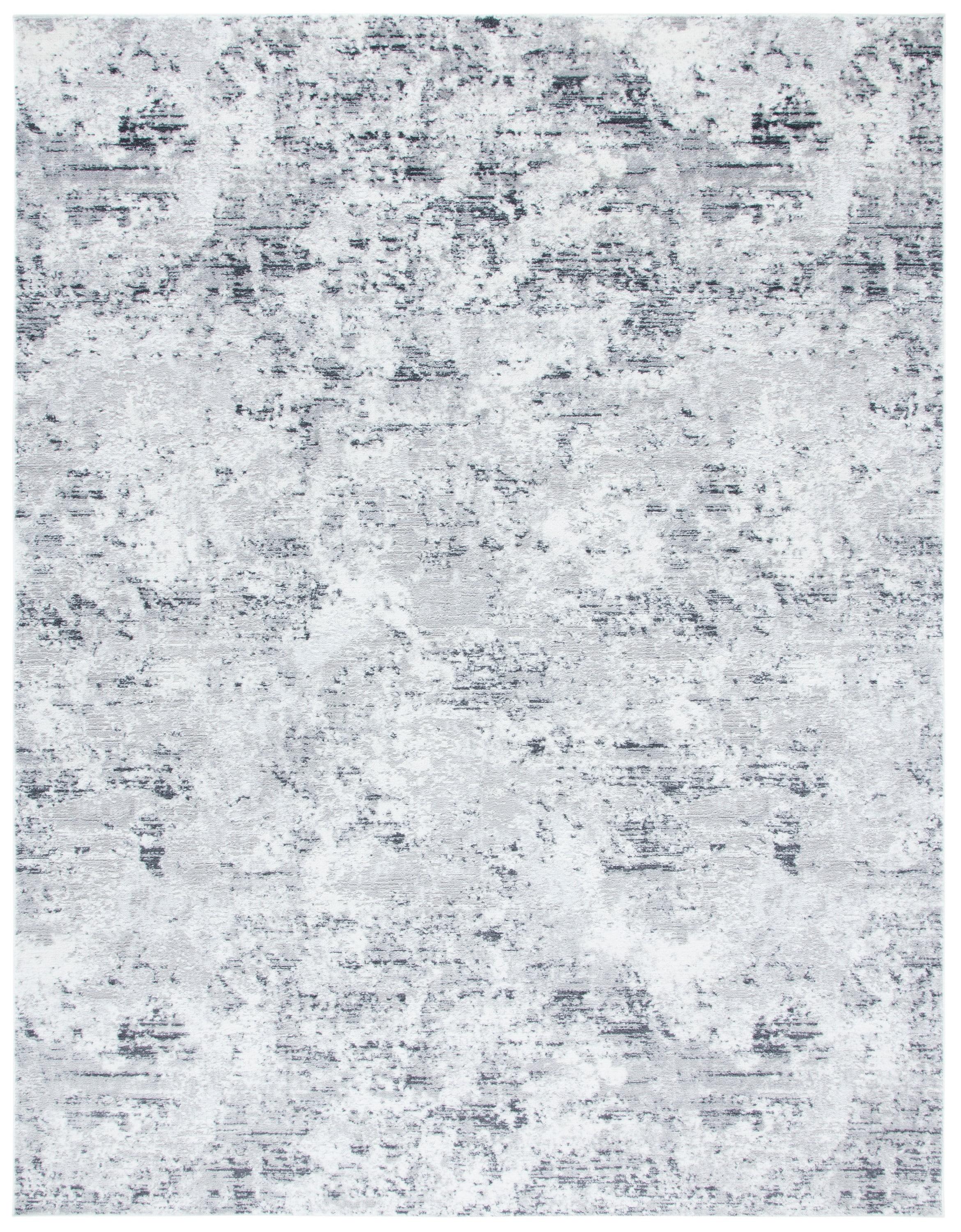 SAFAVIEH Amelia Alastar Abstract Distressed Area Rug, Grey/Ivory, 9' x 12'