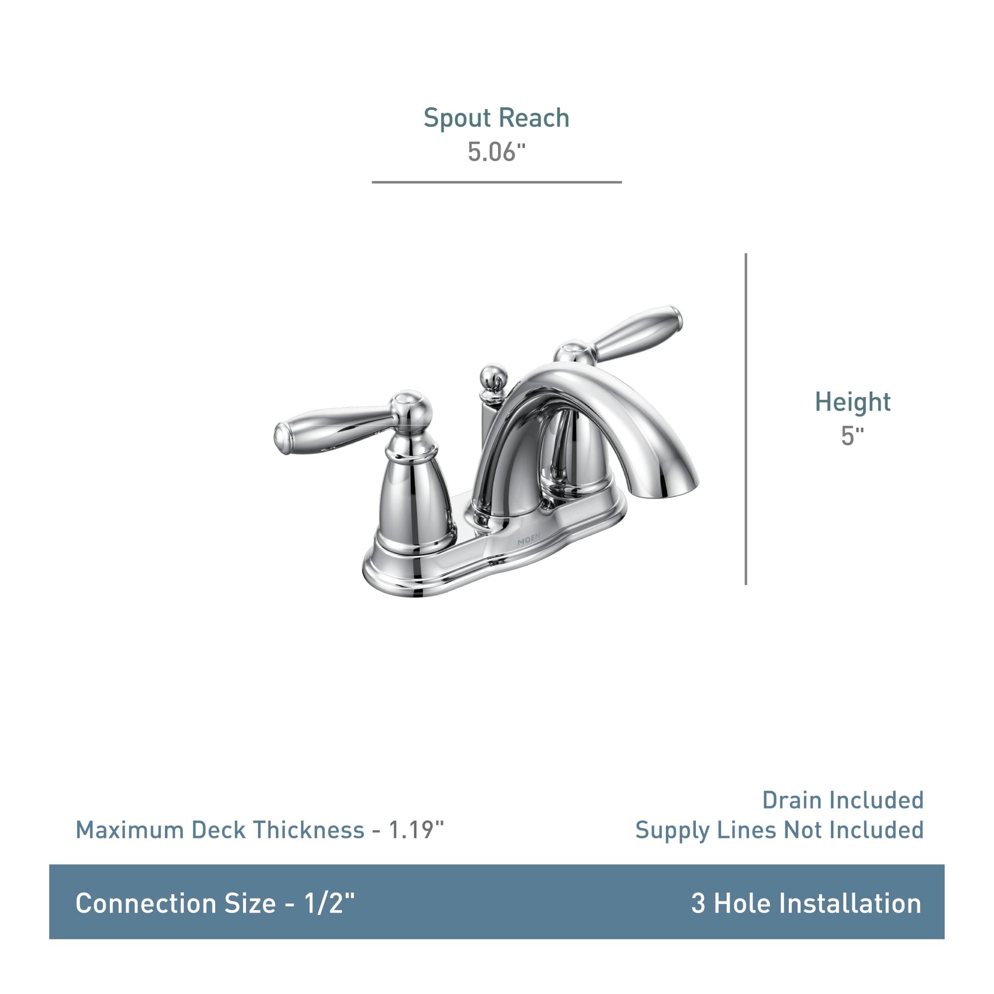 Moen Brantford Centerset Bathroom Faucet with Drain Assembly