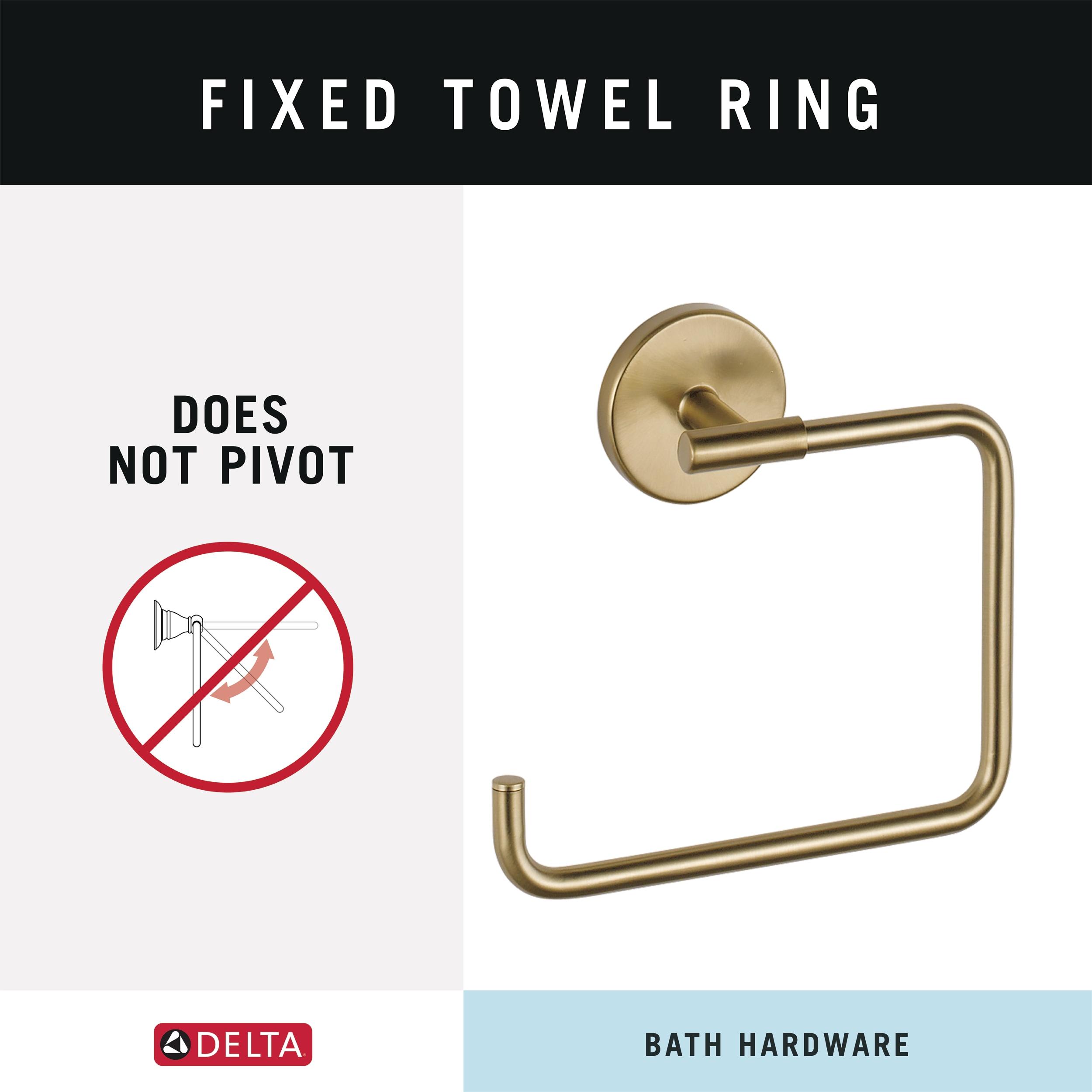 Trinsic Wall Mount Square Open Towel Ring Bath Hardware Accessory