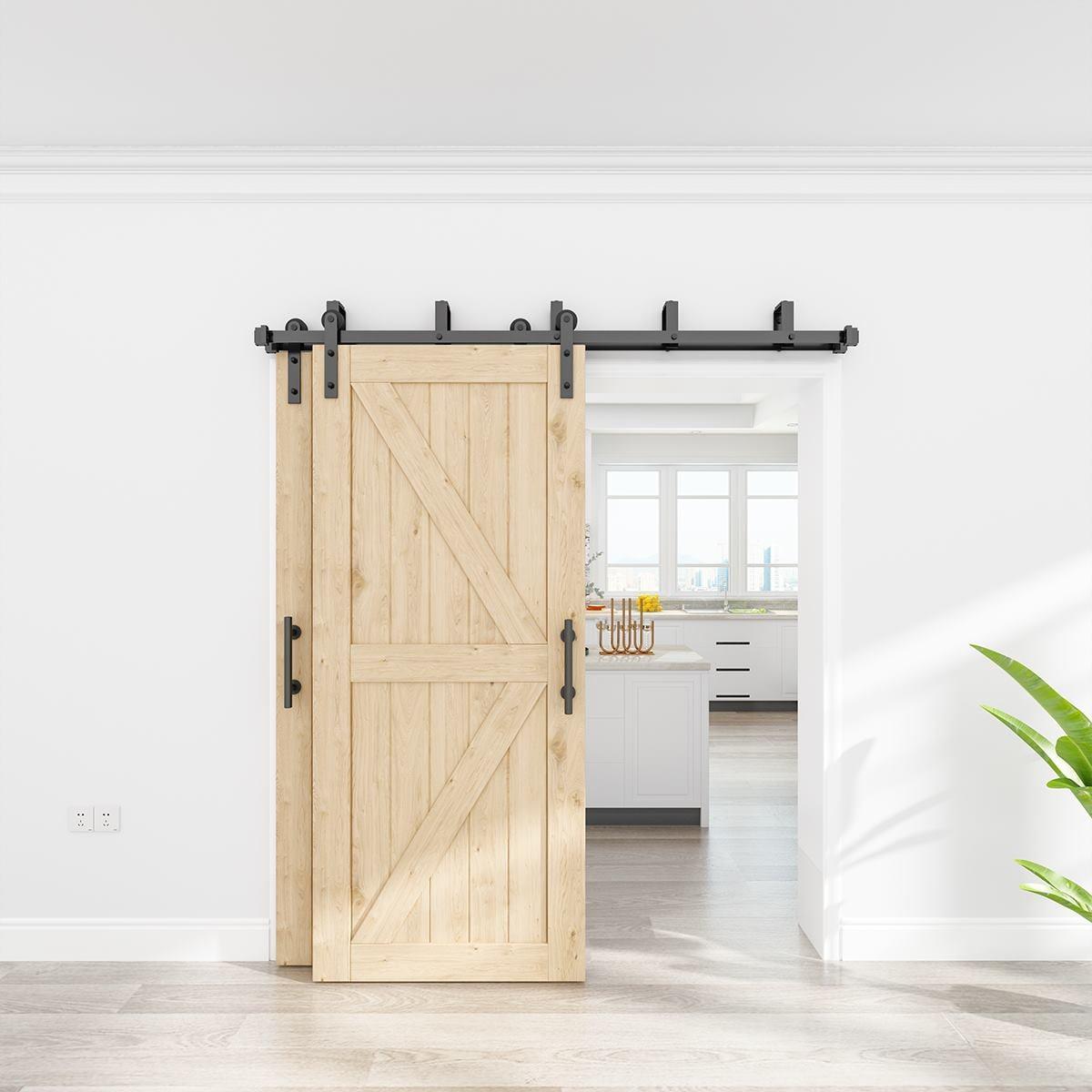 Double Bypass Barn Door Hardware Kit