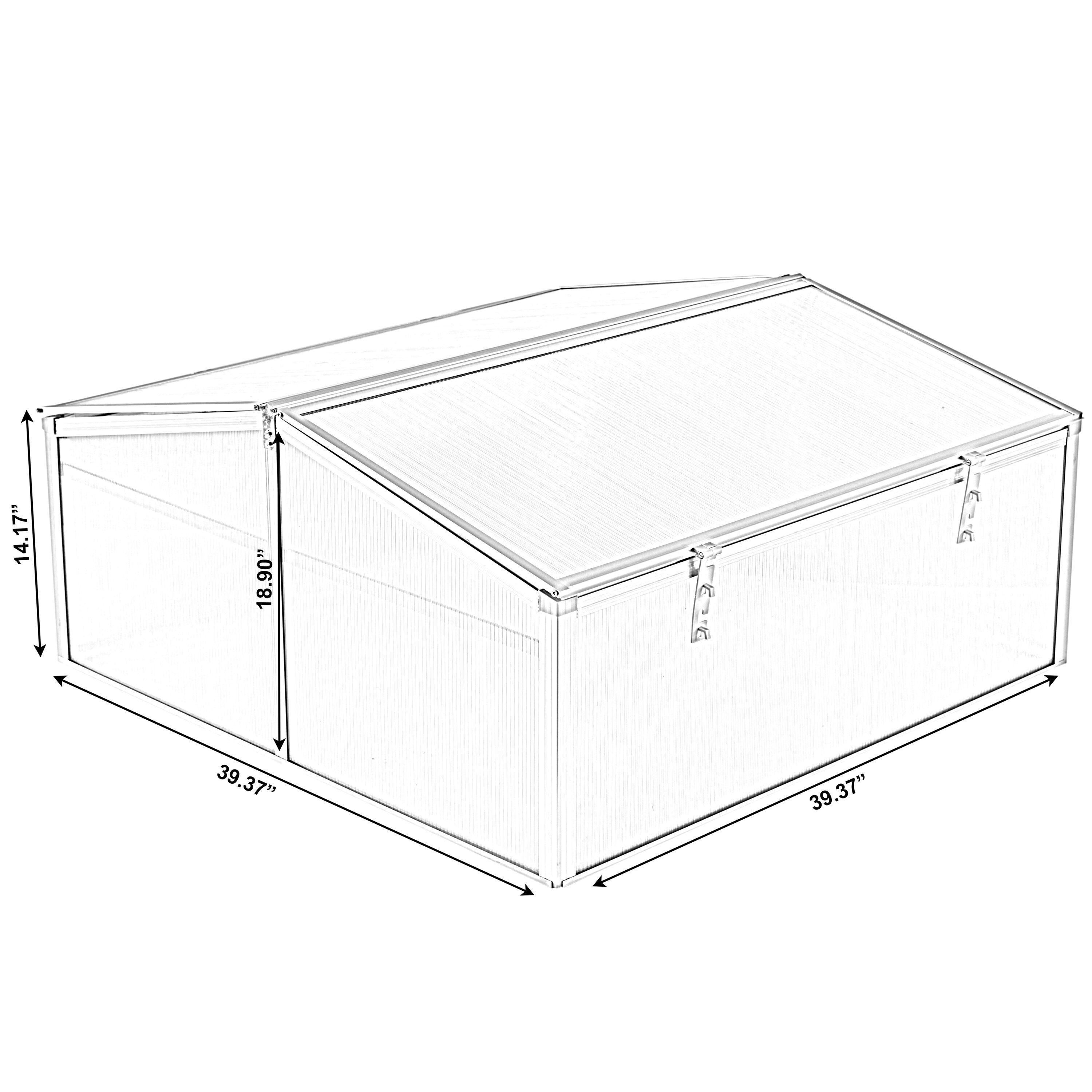 Gardenised 39.37" W x 39.37" D Mini Greenhouse