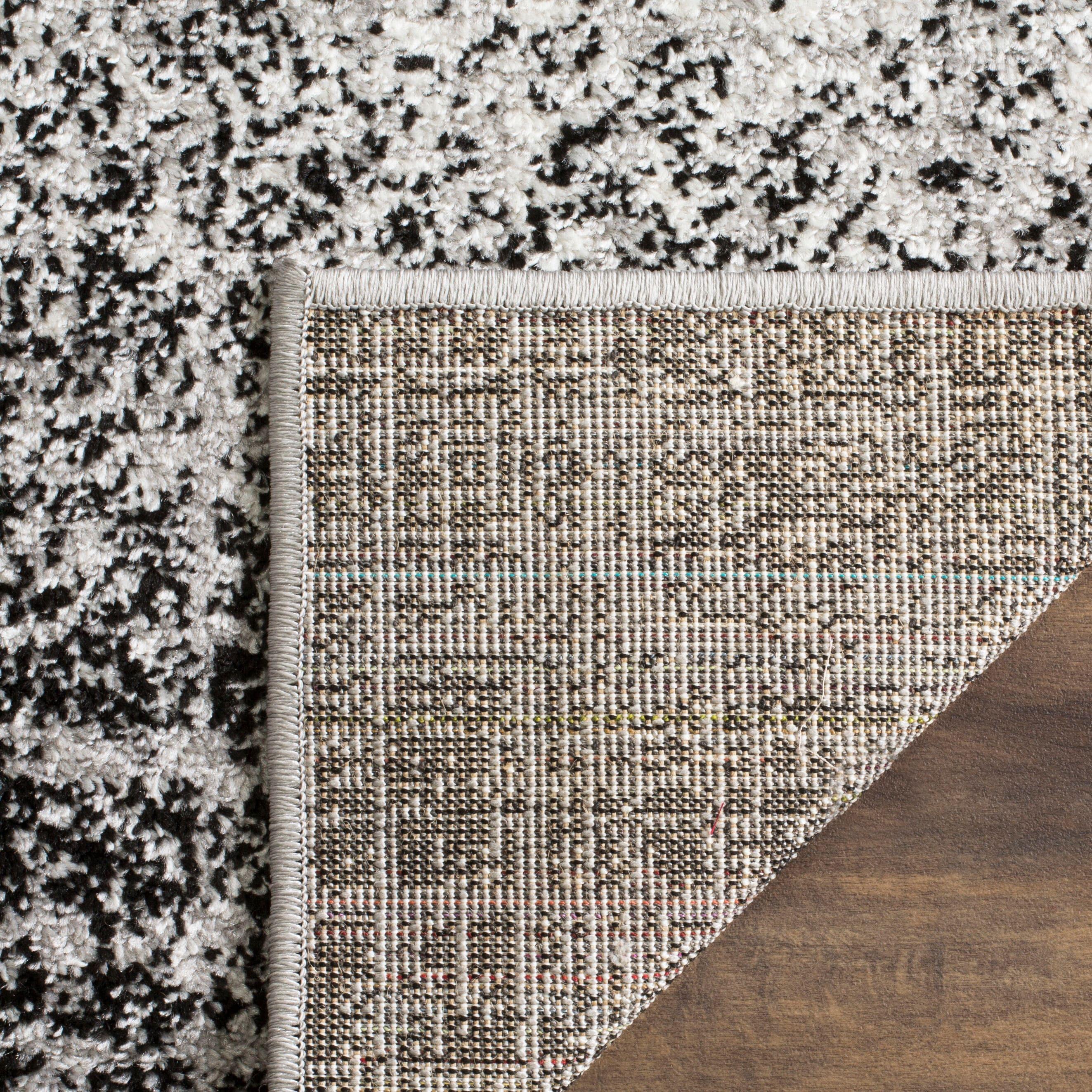 SAFAVIEH Adirondack Kiersten Abstract Faded Area Rug, Silver/Black, 8' x 10'