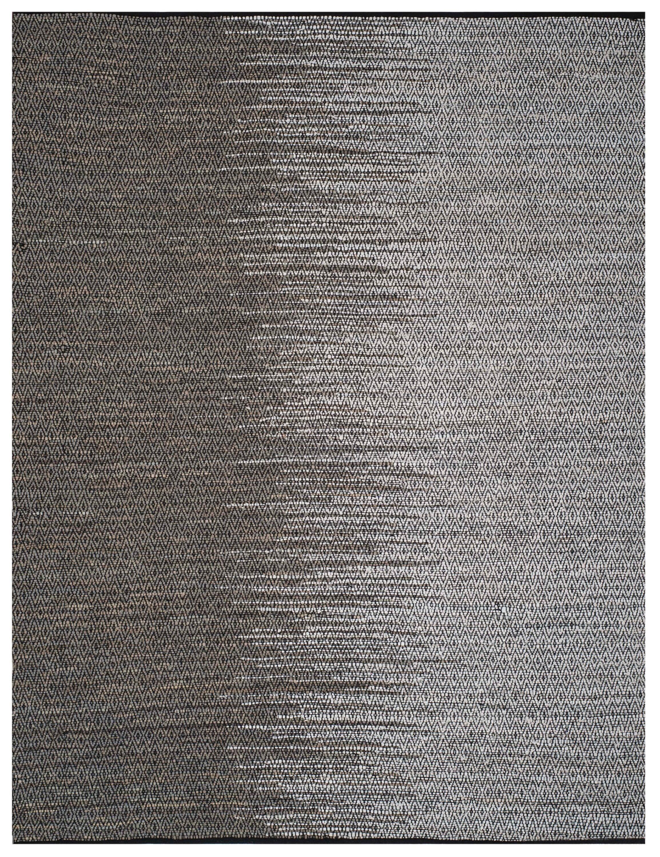 Vintage Leather VTL388 Hand Woven Indoor Area Rug - Light Grey/Grey - 8'x10' - Safavieh