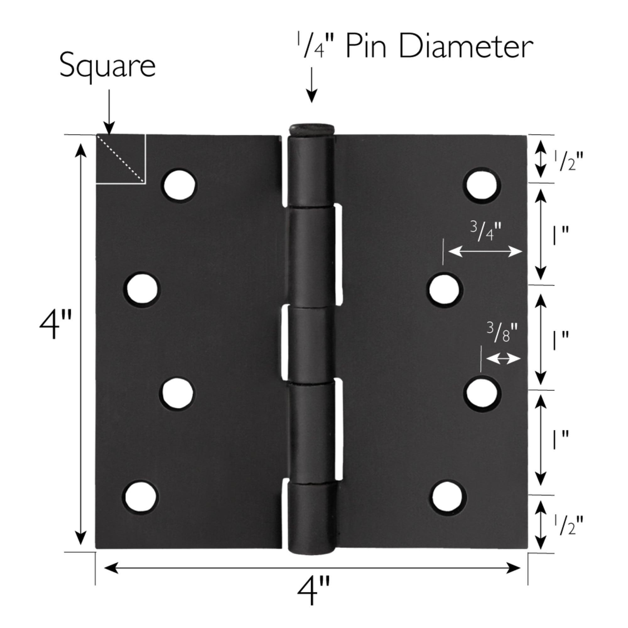 4'' H x 4'' W Butt Bearing Pair Door Hinge (Set of 3)