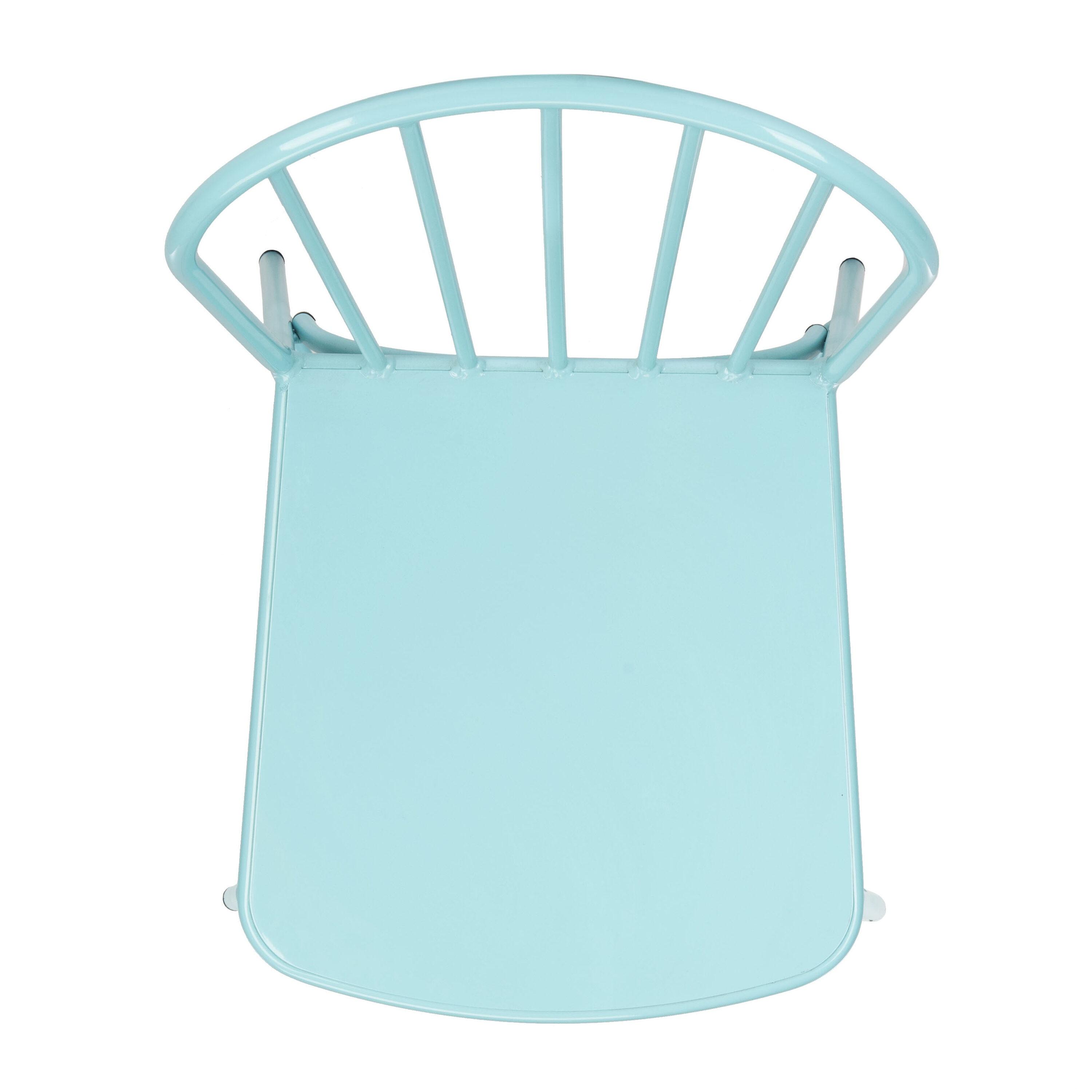 SAFAVIEH Everleigh Outdoor Patio Side Chair, Baby Blue, Set of 2
