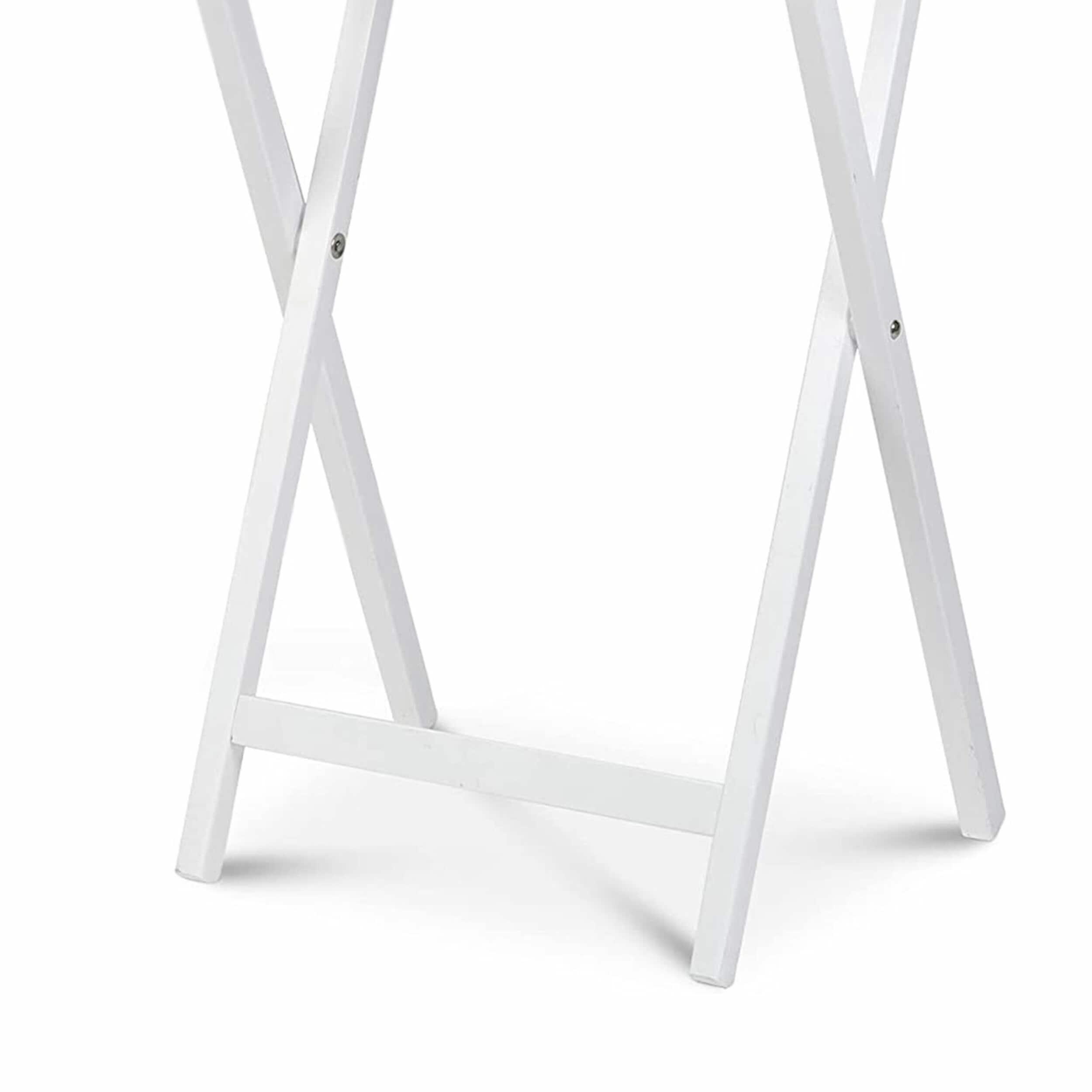 PJ Wood 19.09'' Solid Wood Rectangular Portable Folding Table (Set of 2)