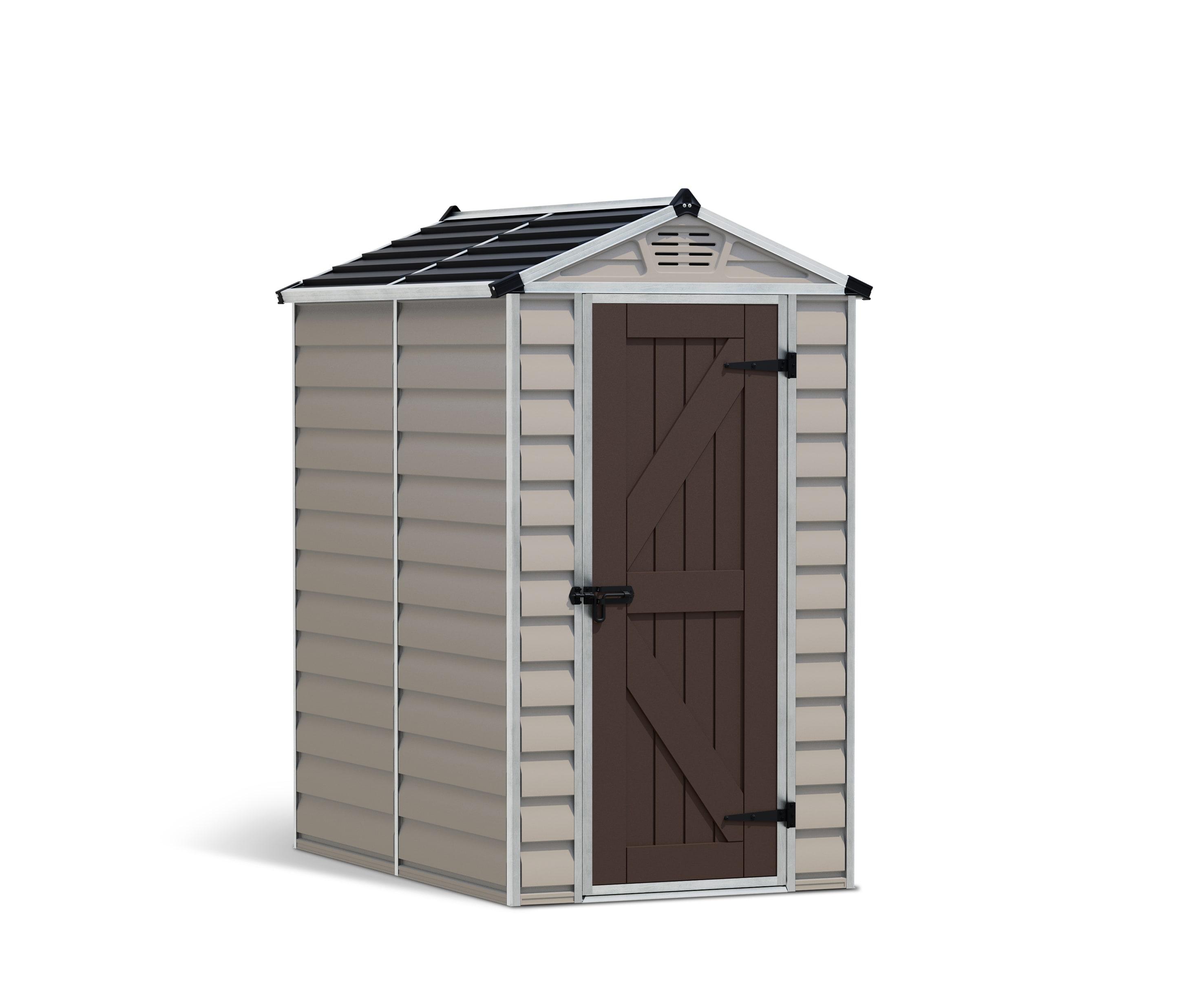 Canopia Palram - Canopia SkyLight 4 ft W x 6 ft D Polycarbonate Shed - Tan