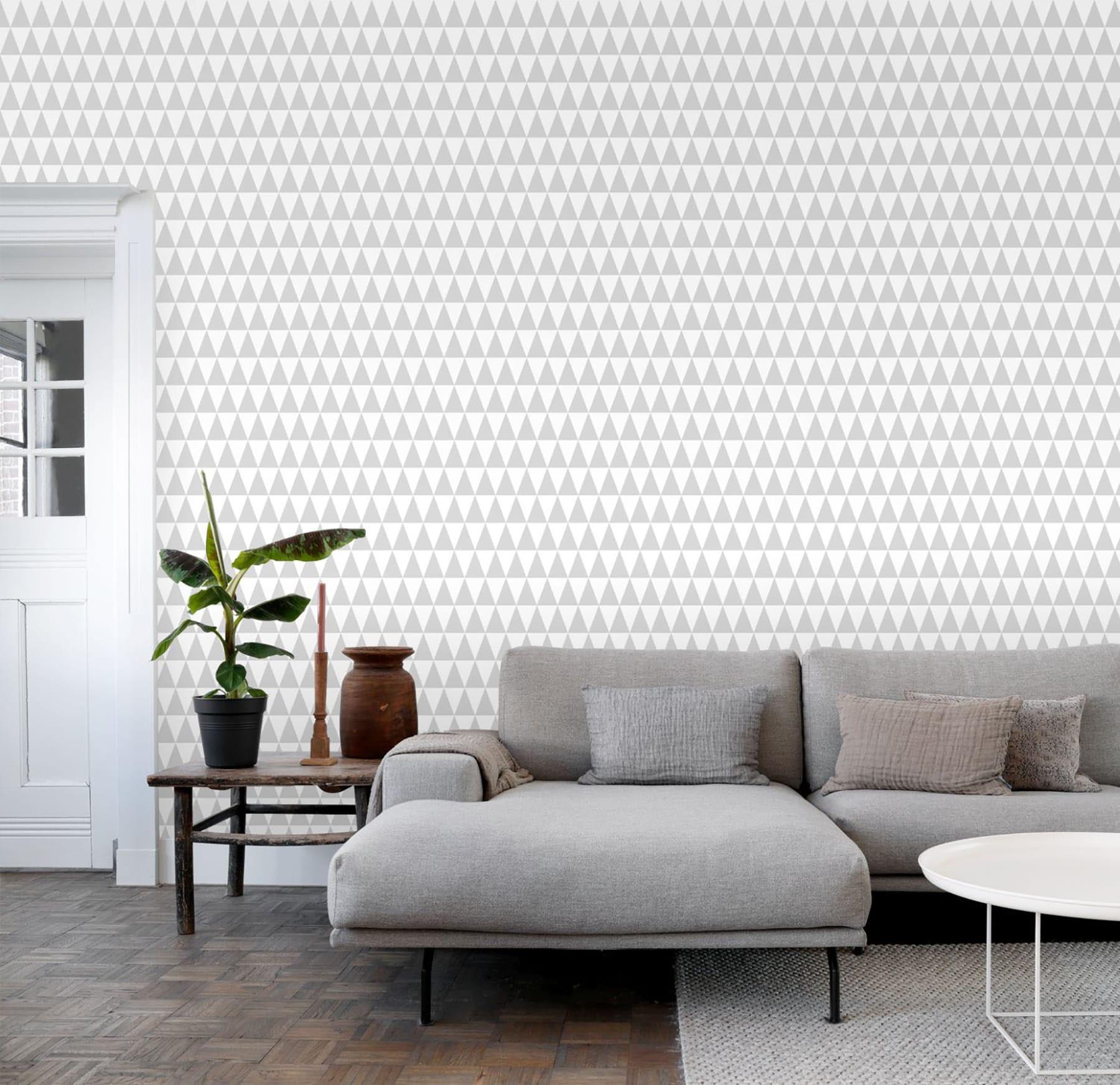 ESTA Home Verdon Light Grey Geometric Wallpaper, 20.5-in by 33-ft