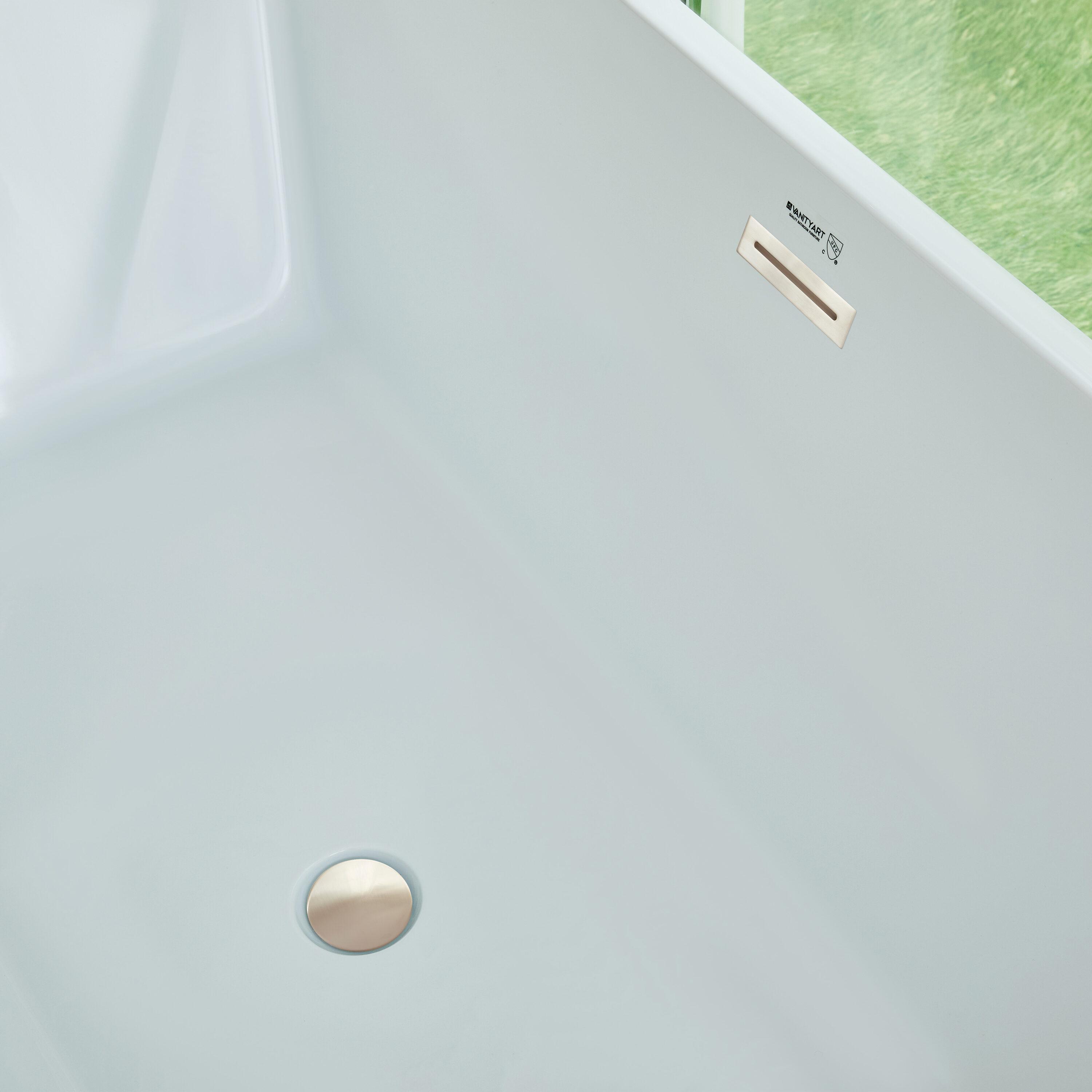 Chloe 59" x 30" Freestanding Soaking Bathtub