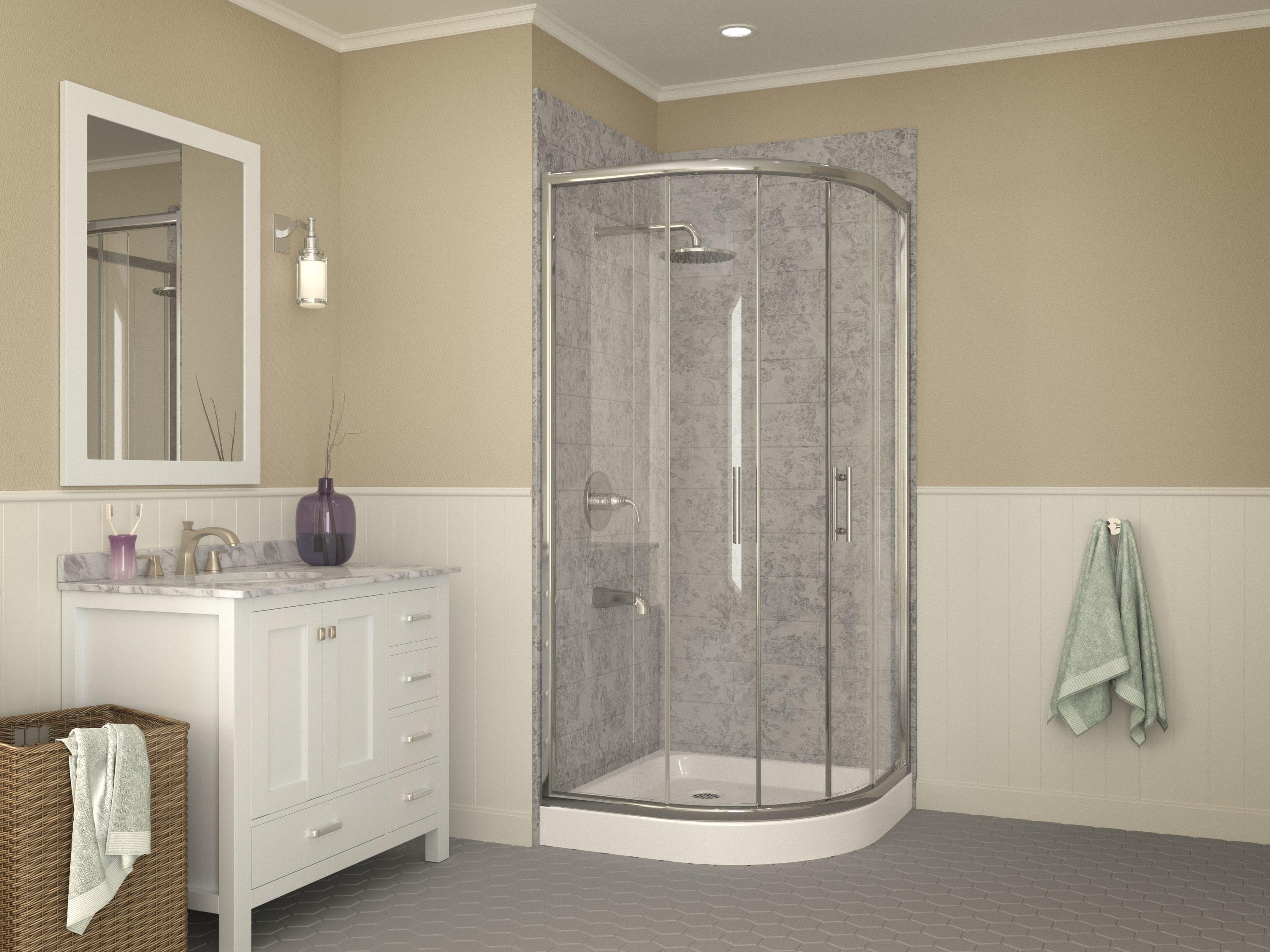 Randi 36'' W 36'' D Sector Double Shower Base