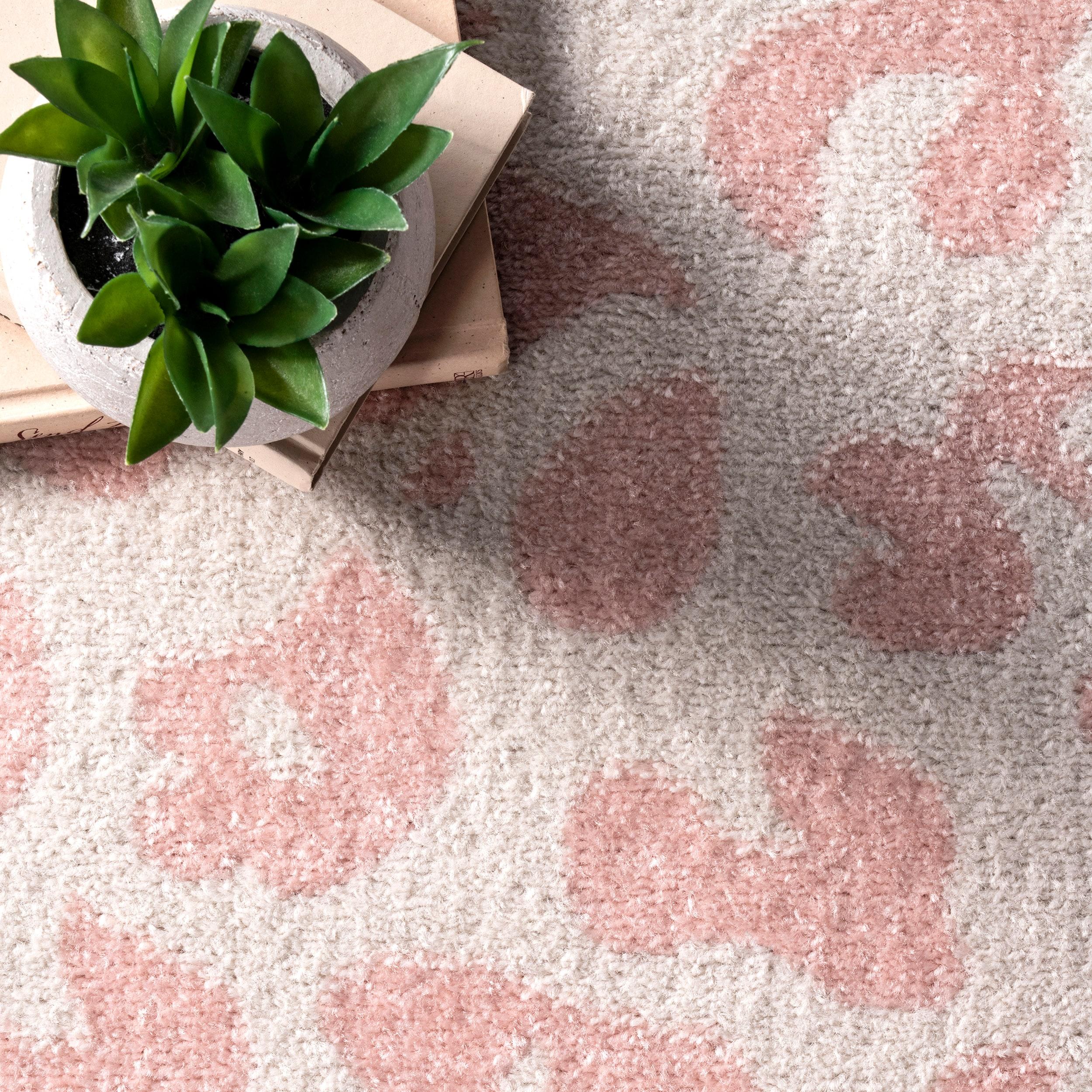 nuLOOM Annette Modern Leopard Print Area Rug, 4' x 6', Baby Pink