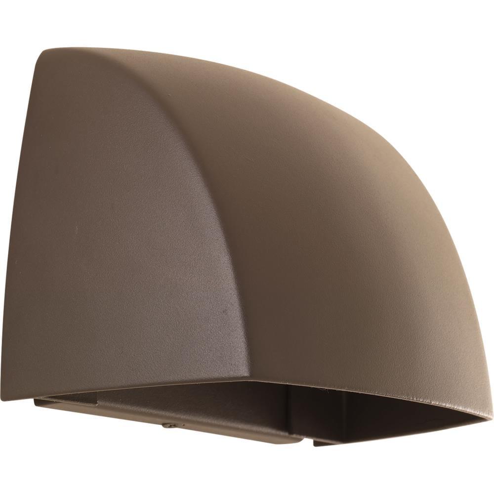 Progress Lighting Cornice 1-Light Outdoor LED Wall Sconce, Antique Bronze, Aluminum, 5.25" Width, 4.75" Height, 3000K, 388 Lumens