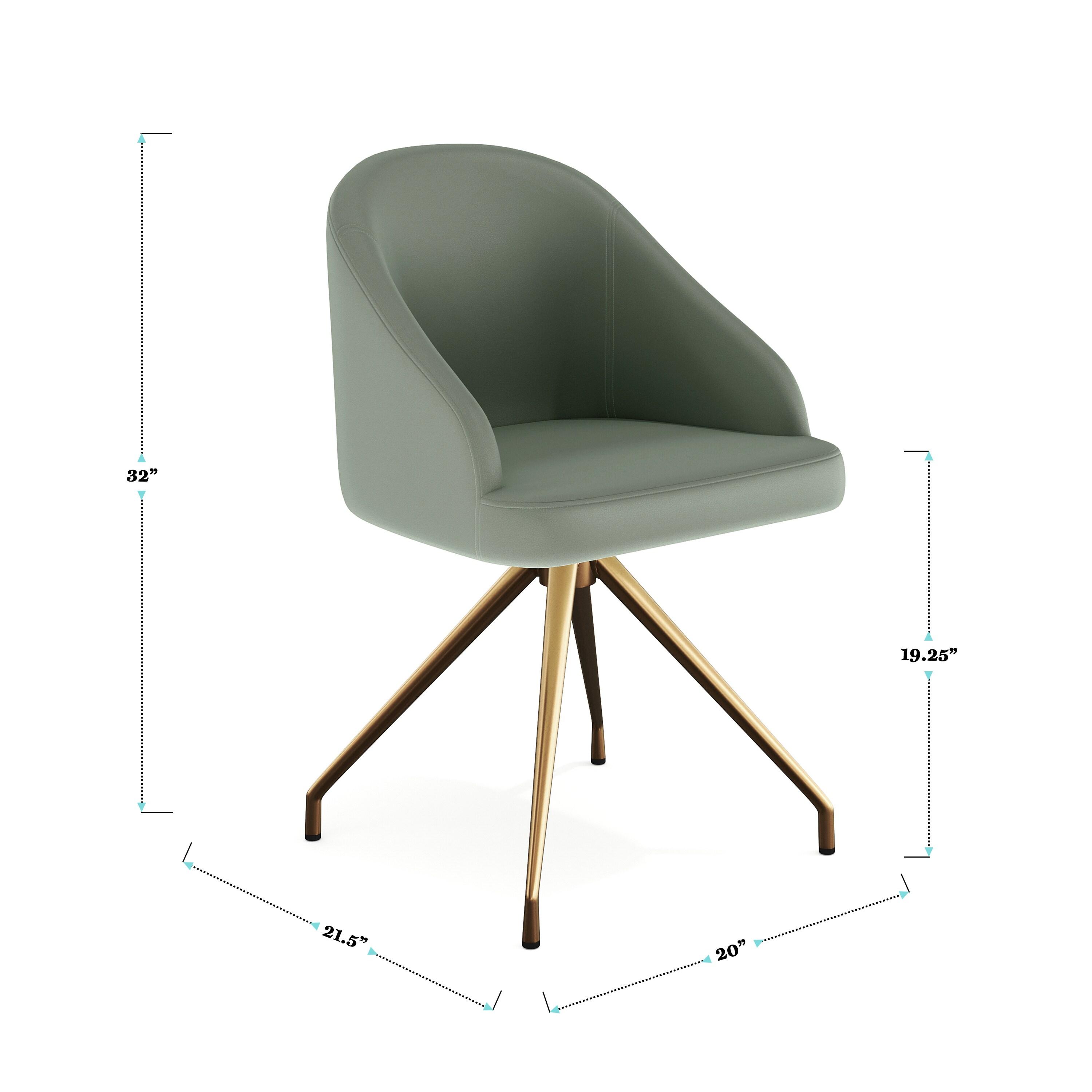 Martha Stewart Martha Stewart Sora Upholstered Stationary Swivel Home Office Chair