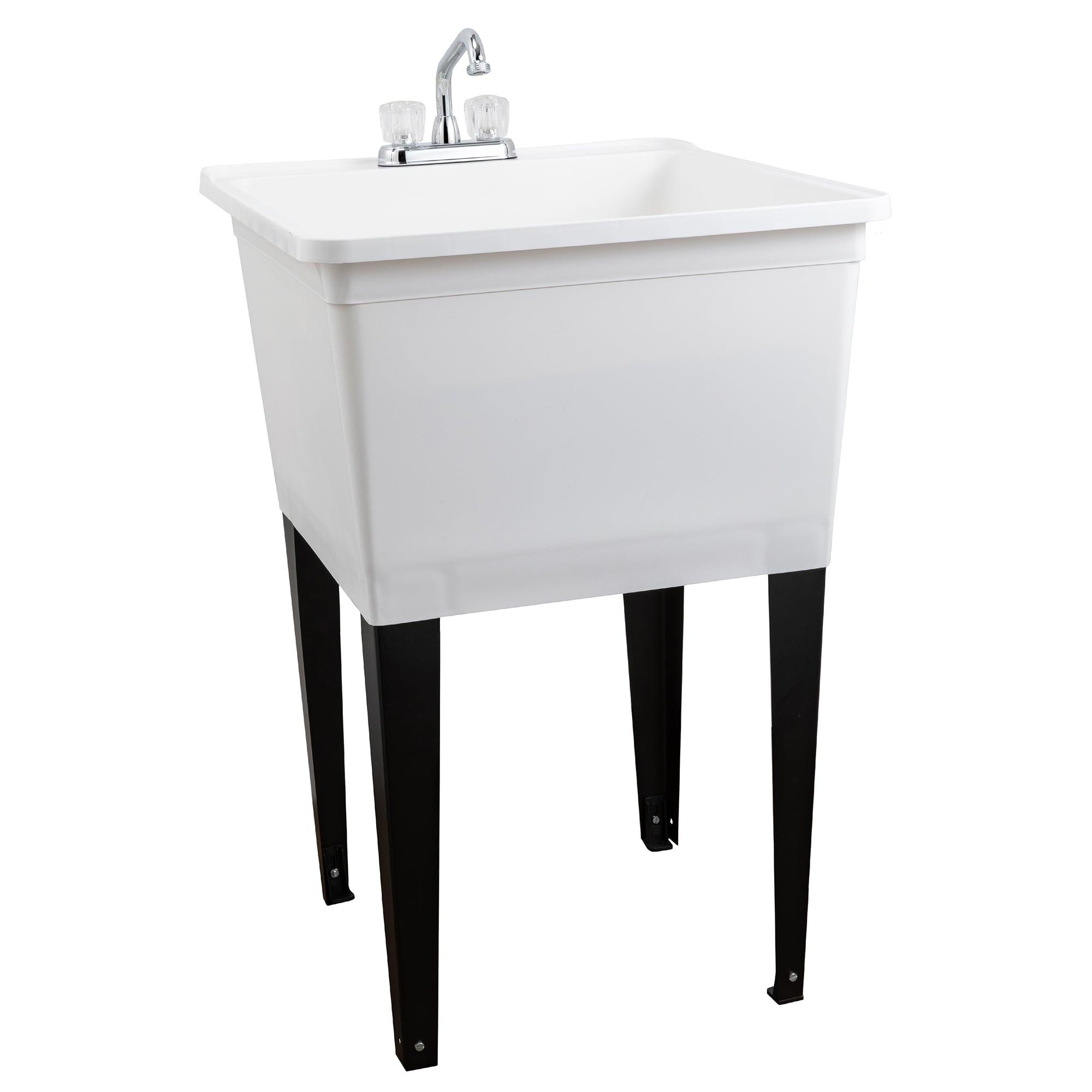 23" L x 25" W Free Standing Laundry Sink with Faucet