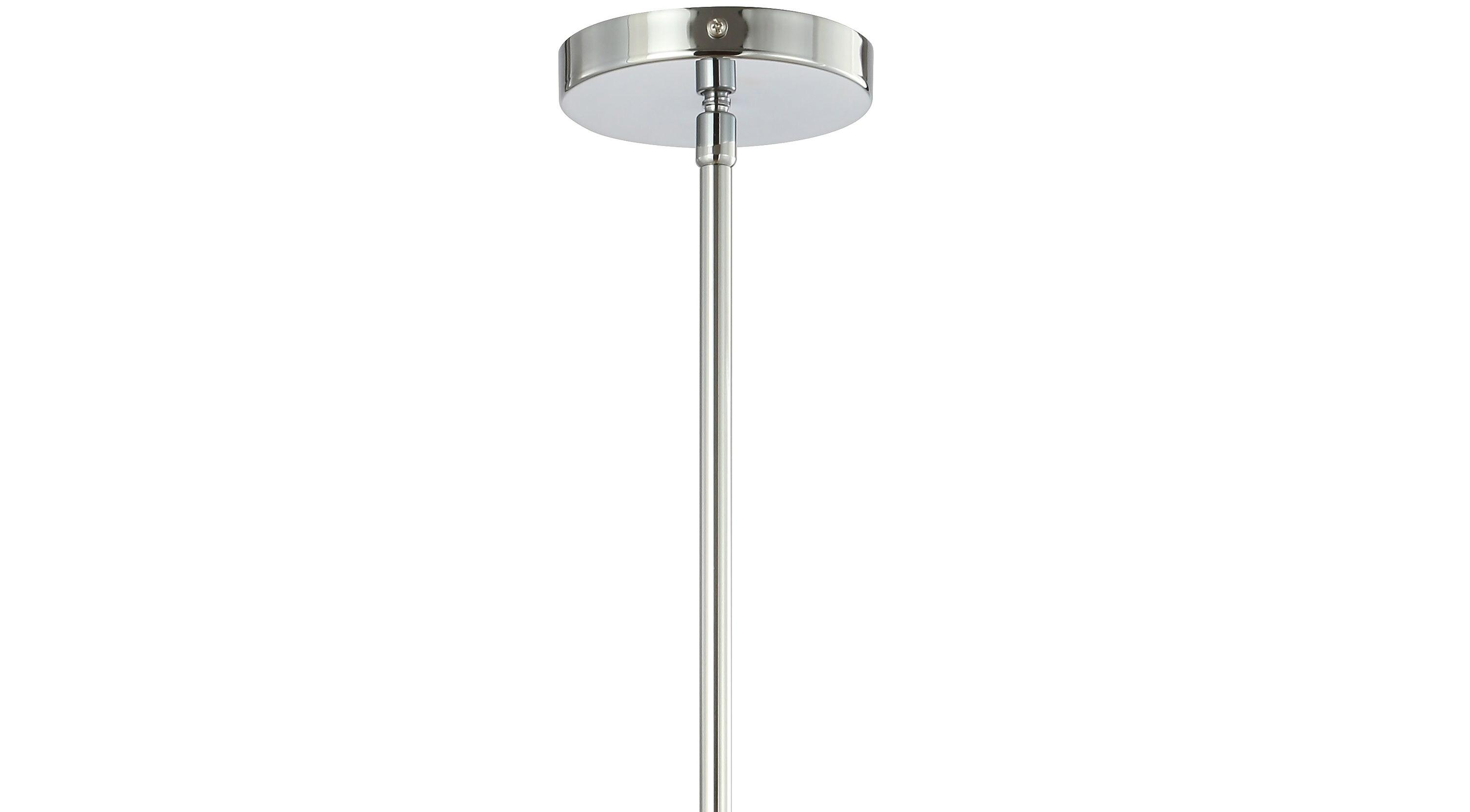 Homer 10" 1-Light Modern Industrial Iron LED Dome Pendant, Black/Chrome