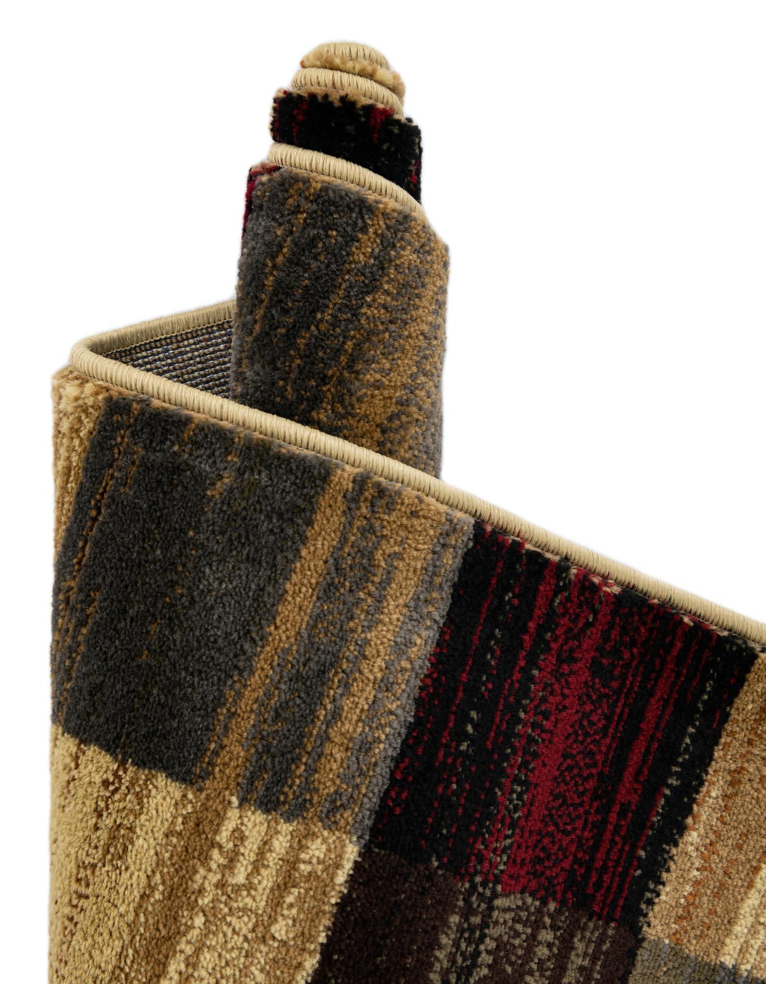 Unique Loom Barista Collection Area Rug - Gava (7' 1" Square Multi/Brown)