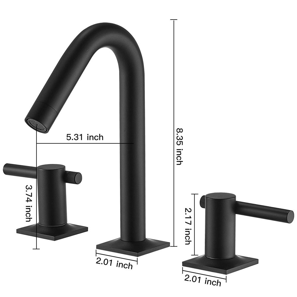 Widespread 2-handle Bathroom Faucet with Drain Assembly