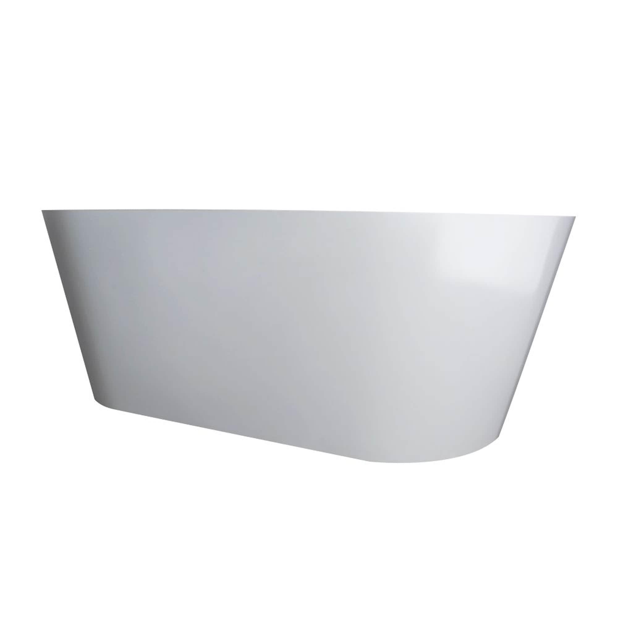 65" x 30" Freestanding Soaking Solid Surface Bathtub