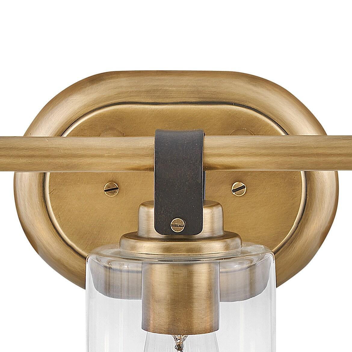 Heritage Brass 3-Light Vanity Light with Clear Glass Shades