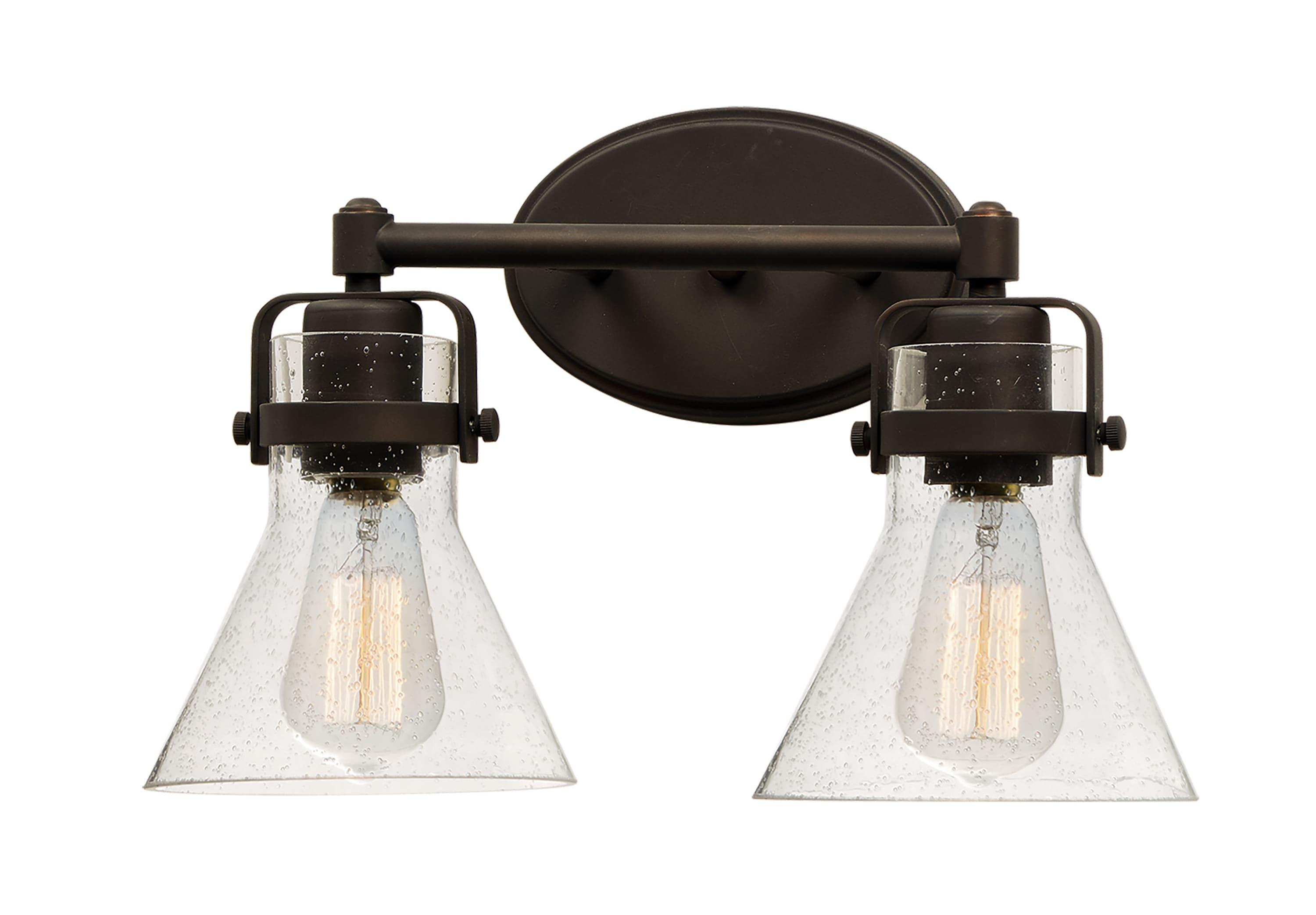 Maxim Lighting Seafarer 15-in 2-Light Oil-Rubbed Bronze Coastal Vanity Light