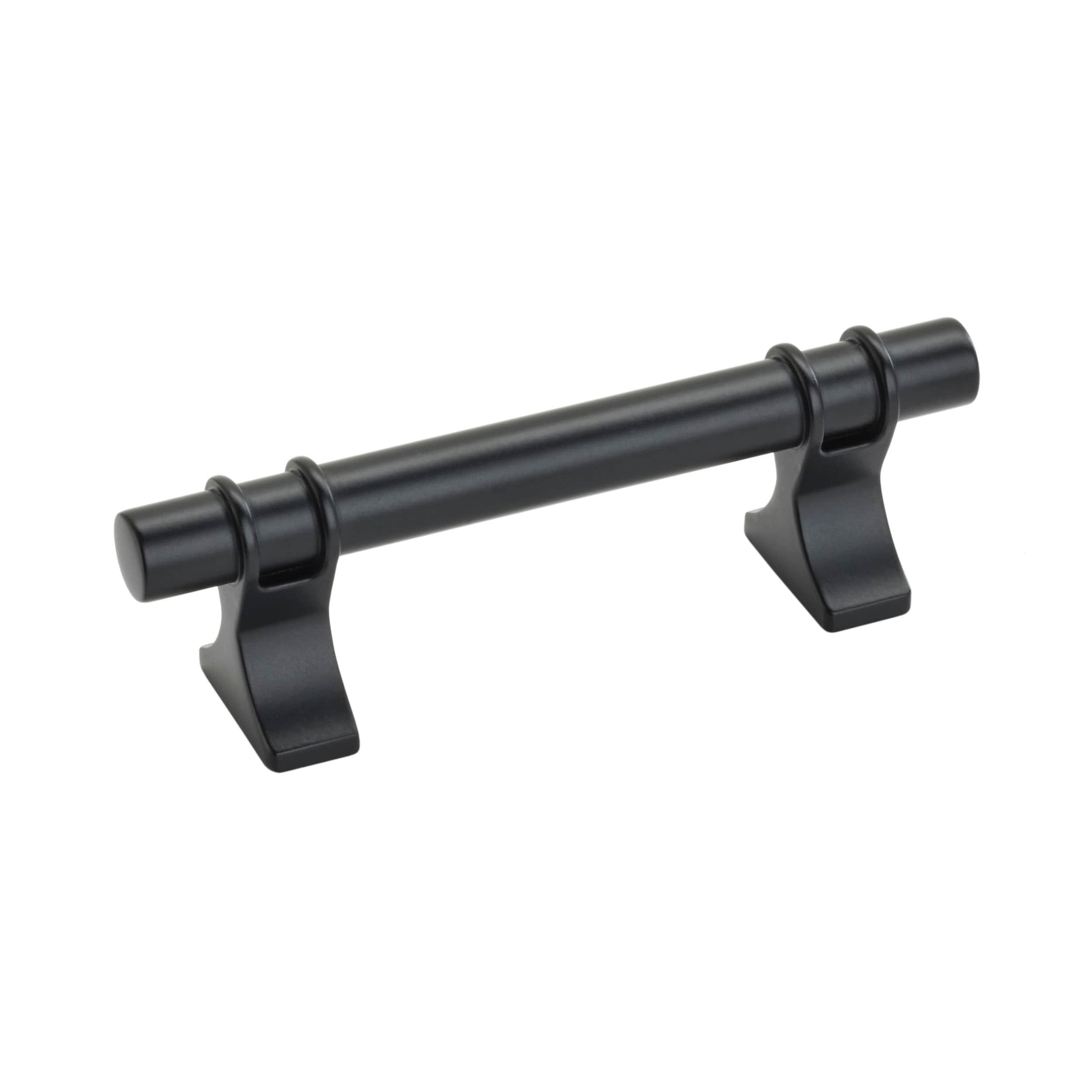 Amerock Davenport 3 inch (76mm) Center-to-Center Matte Black Cabinet Pull