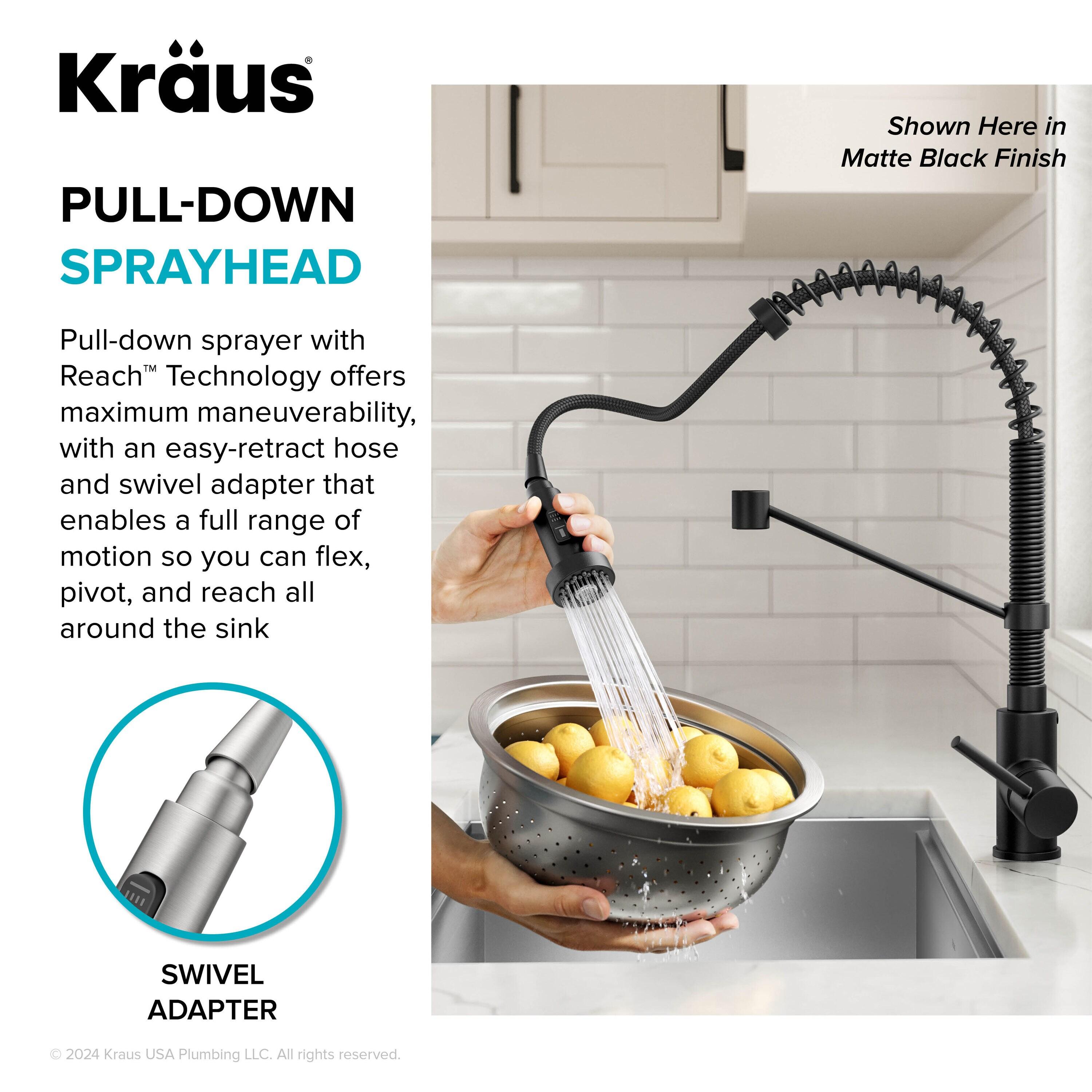 Kraus Bolden Touchless Sensor Commercial Style 2-Function Single Handle Pull-Down Kitchen Faucet