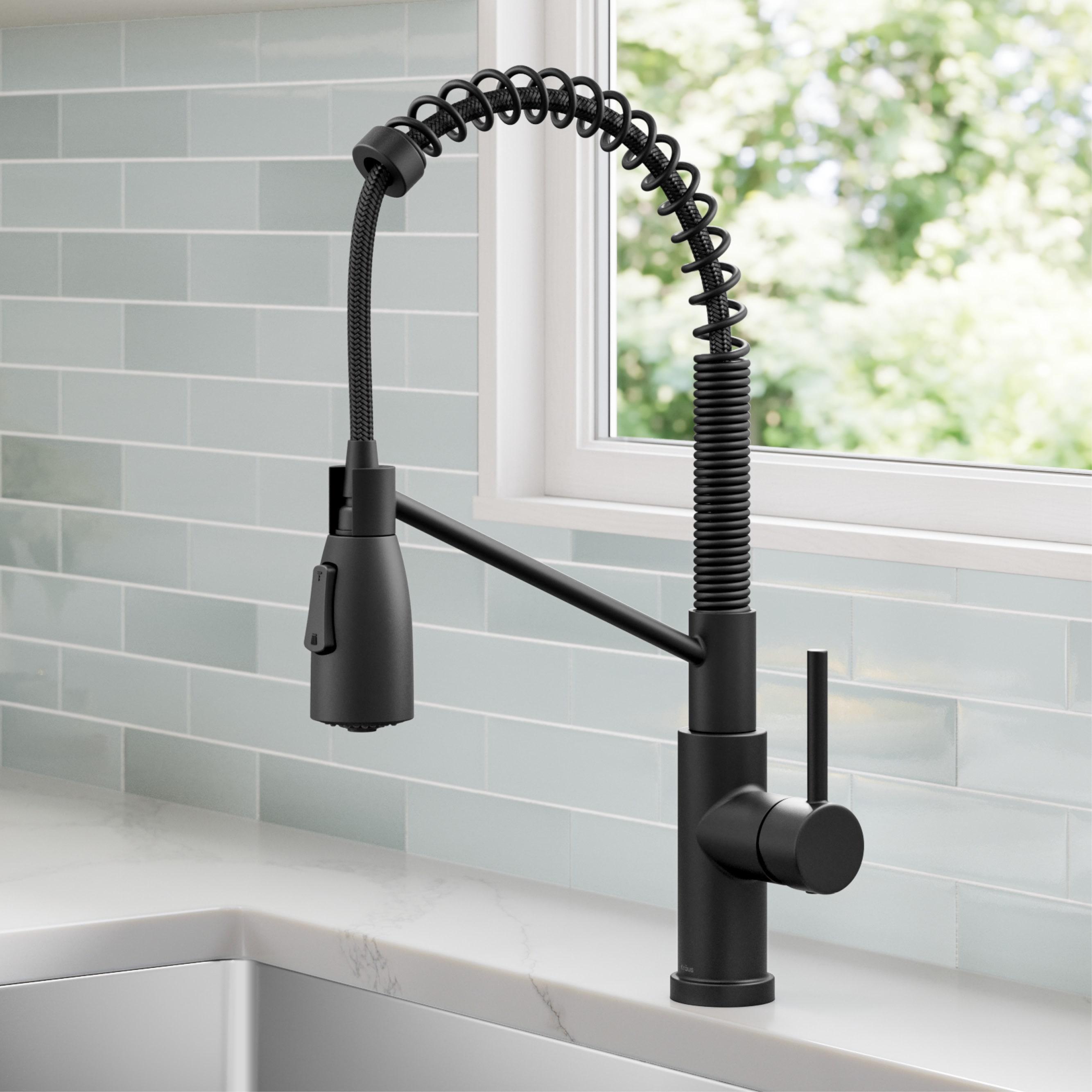 KRAUS Bolden Commercial Style 2-Function Single Handle Pull Down Kitchen Faucet