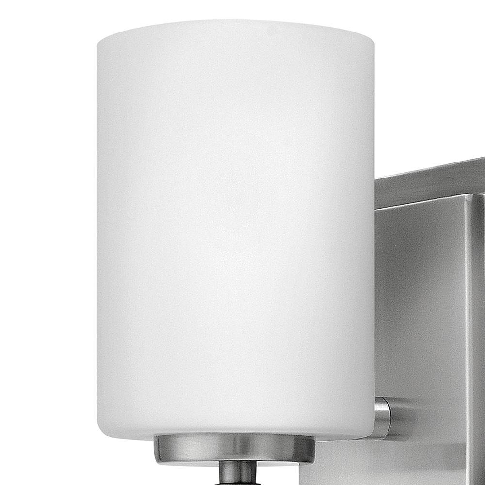 Sophisticated Brushed Nickel Wall Light with Etched Opal Glass