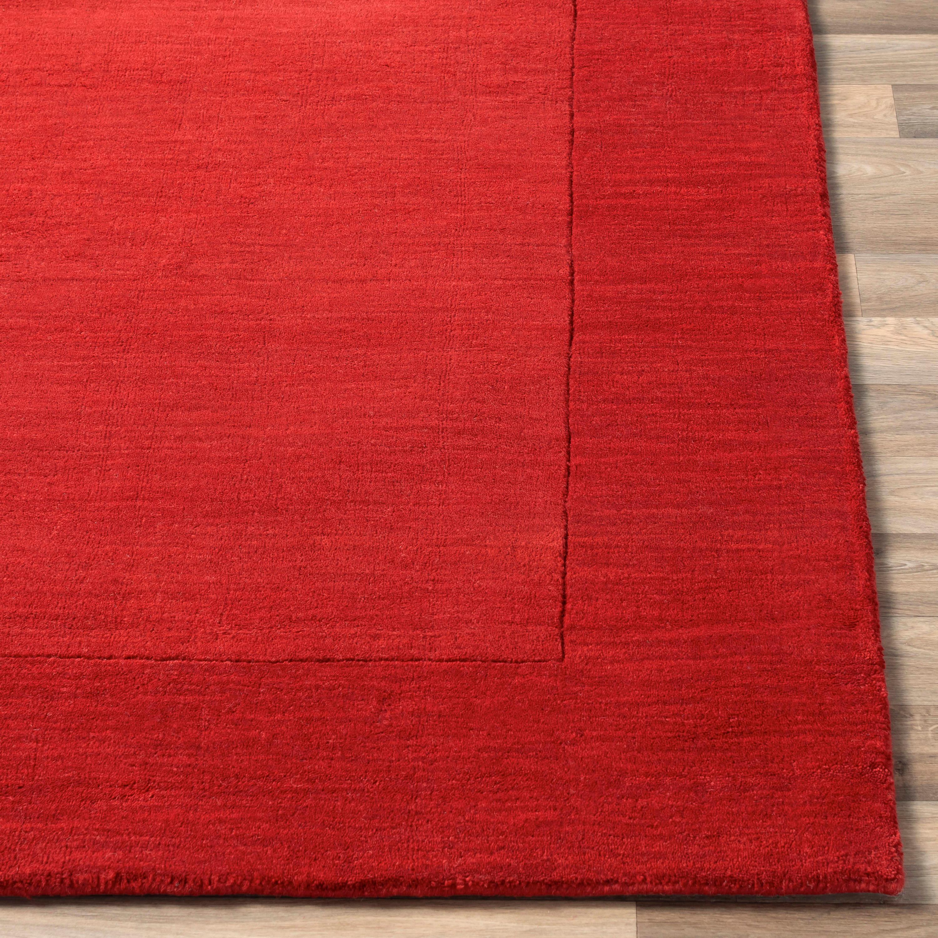 Handmade Mystique Medium Pile Red Wool Area Rug 2' x 3'