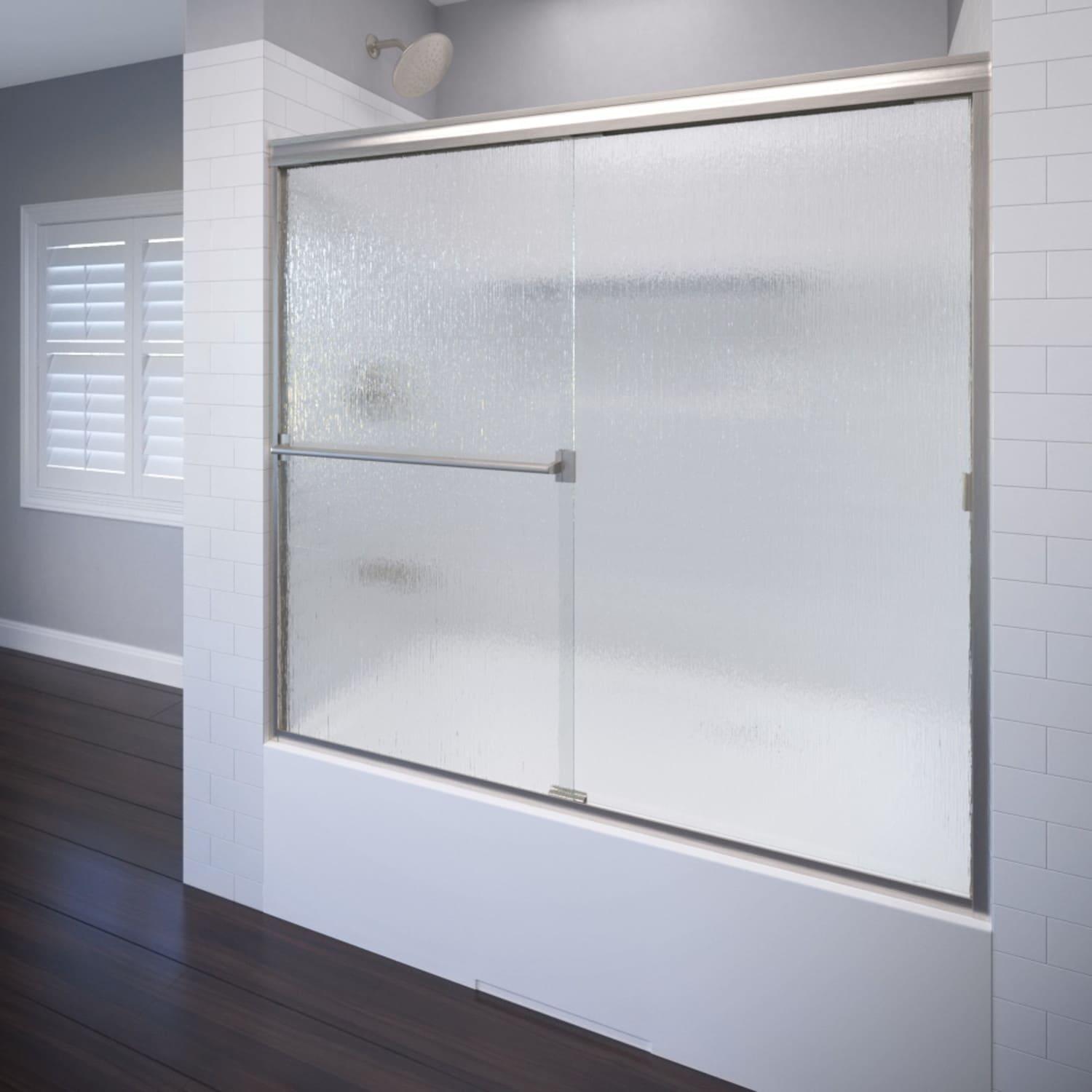 Classic 56" W x 57" H Bypass Frameless Tub Door