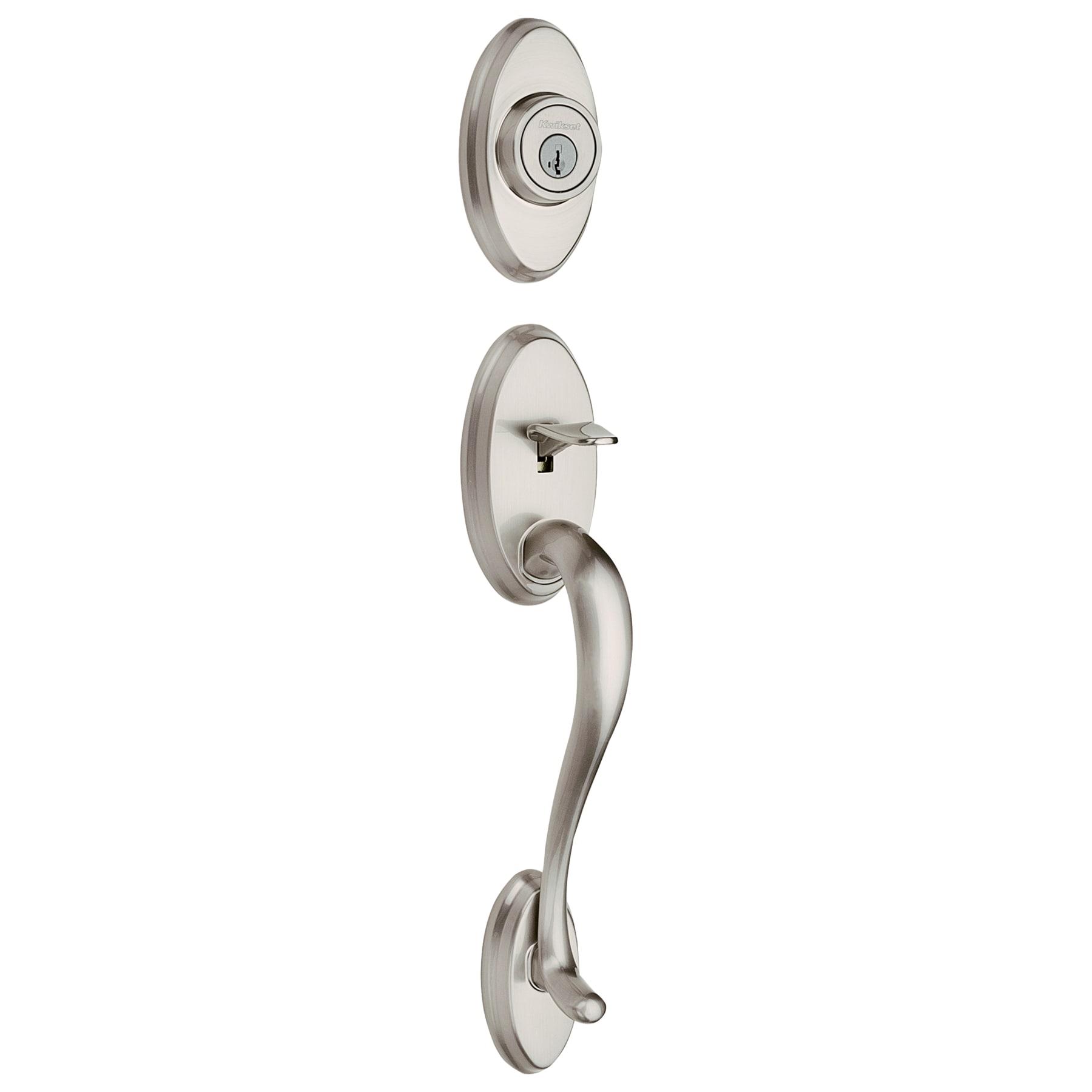 Handleset with Deadbolt and Door and Rosette