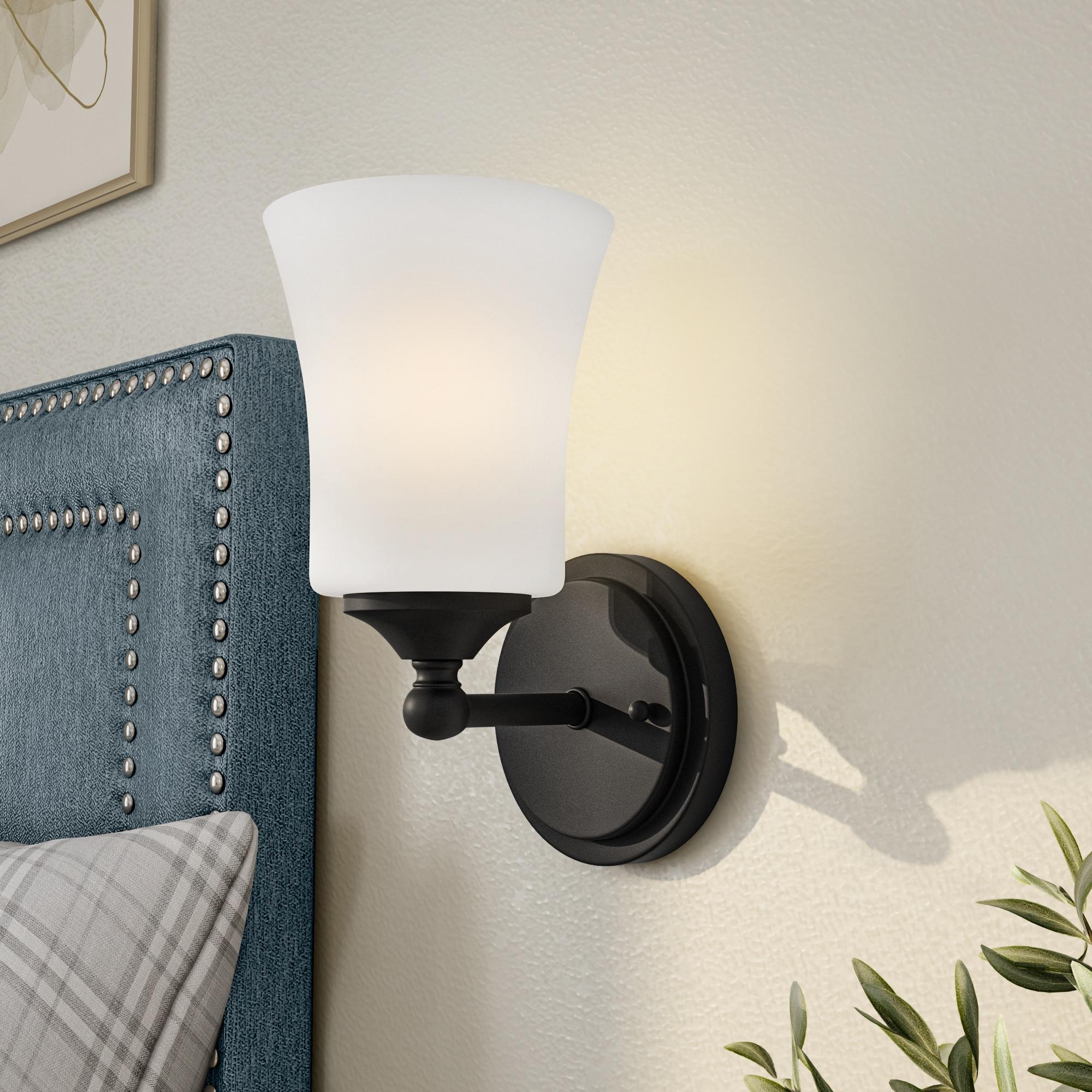Designers Fountain Bronson 1 Light Matte Black Wall Sconce Light, D278M-WS-MB