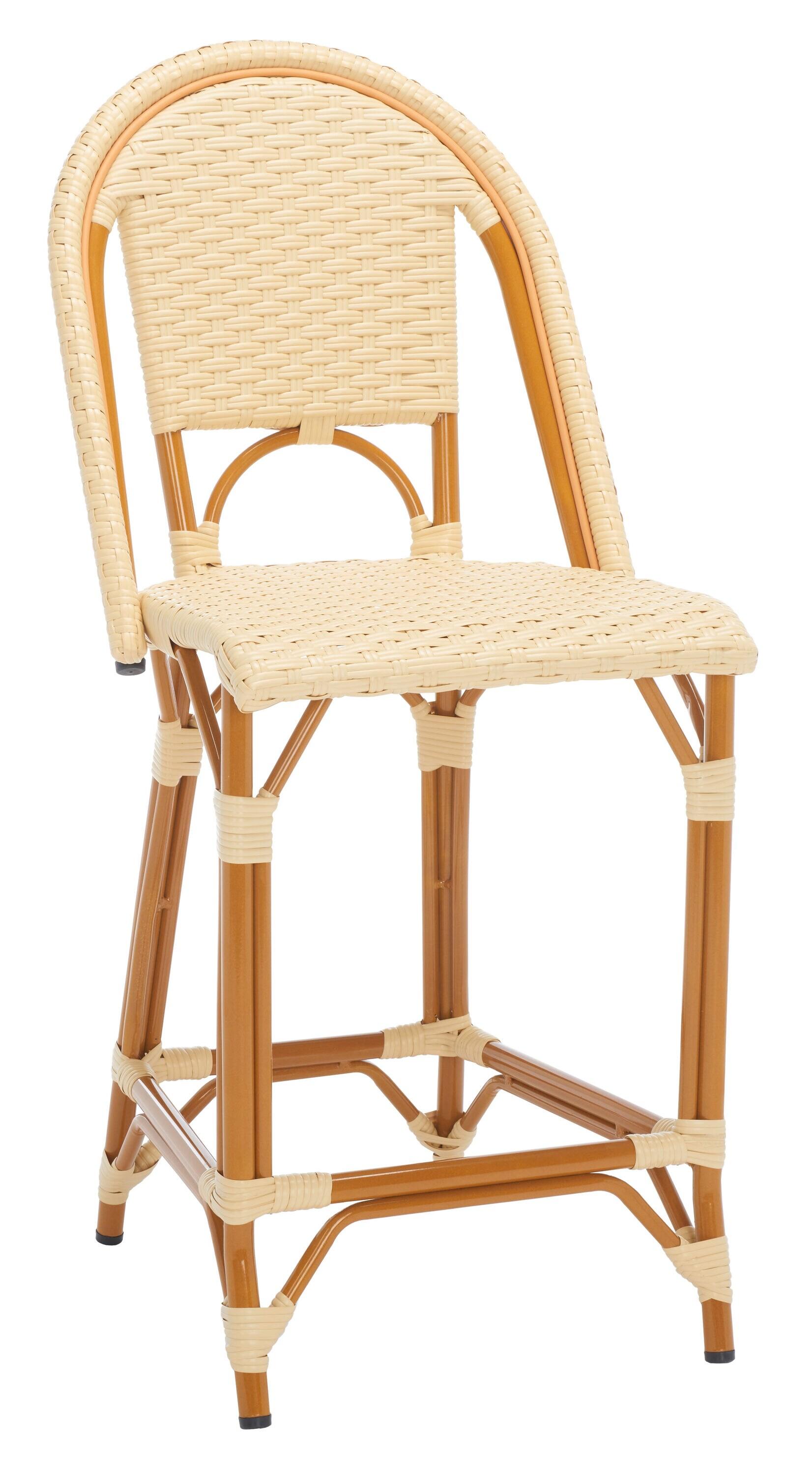 California Counter Stool - Indoor/Outdoor - PAT7532 - Natural - Safavieh