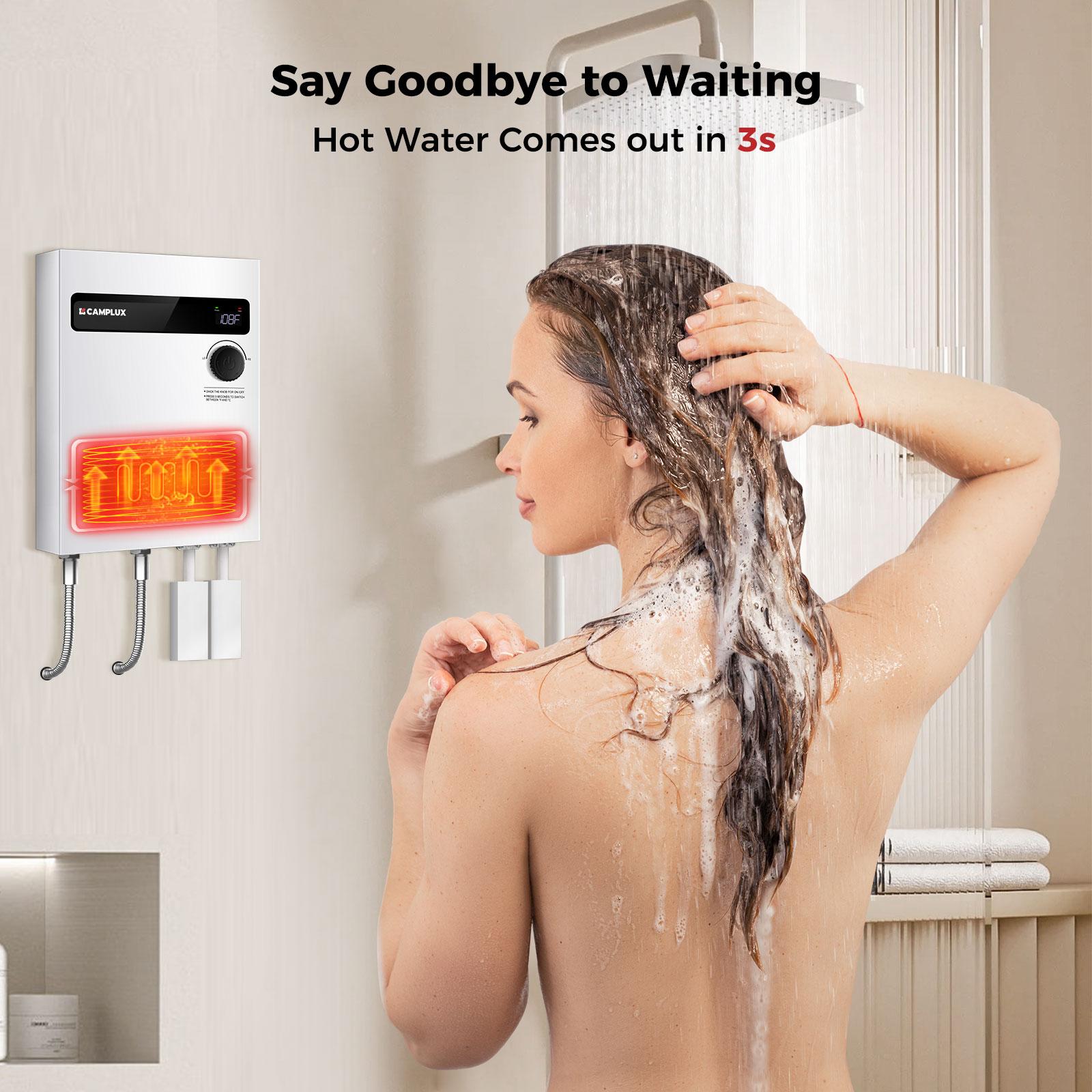 CAMPLUX 24 kW 4.7 GPM 240-Volt Electric Tankless Water Heater