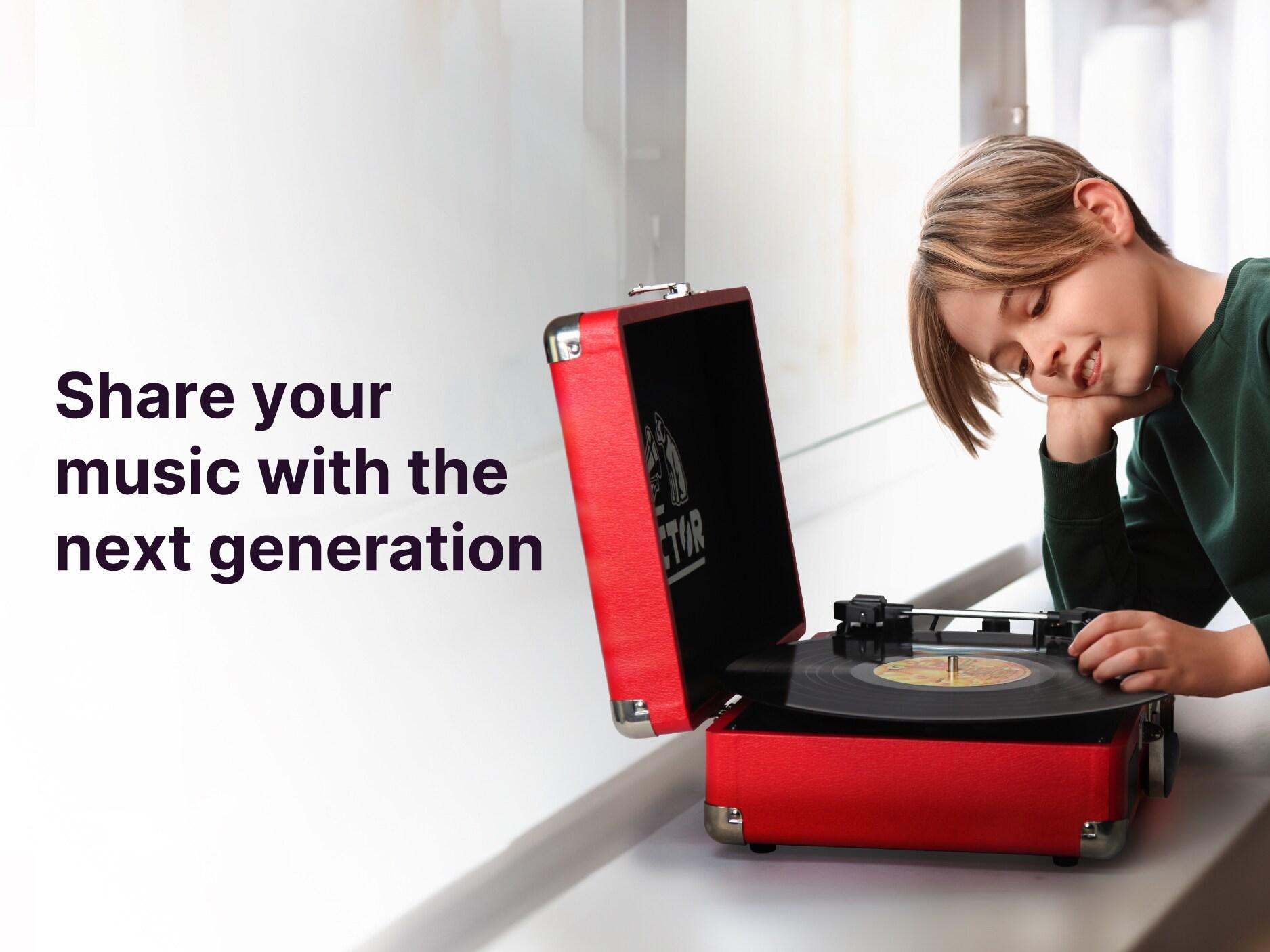 Victor Portable Suitcase Turntable - Record Player with Bluetooth & Built-in Speakers