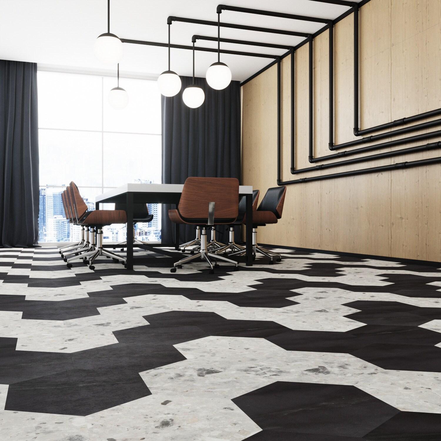 GlueCore Mosaic 28mil x 12" W x 10" L Glue Down Vinyl Tile Flooring