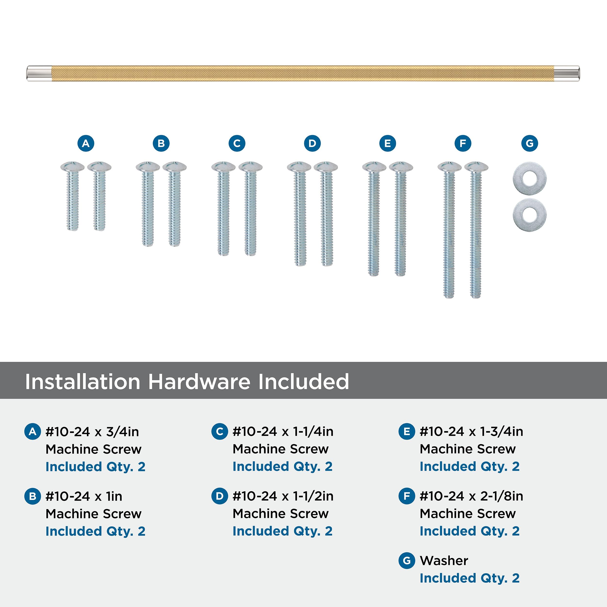 Amerock Esquire 24 inch (610mm) Center-to-Center Polished Nickel/Champagne Bronze Appliance Pull