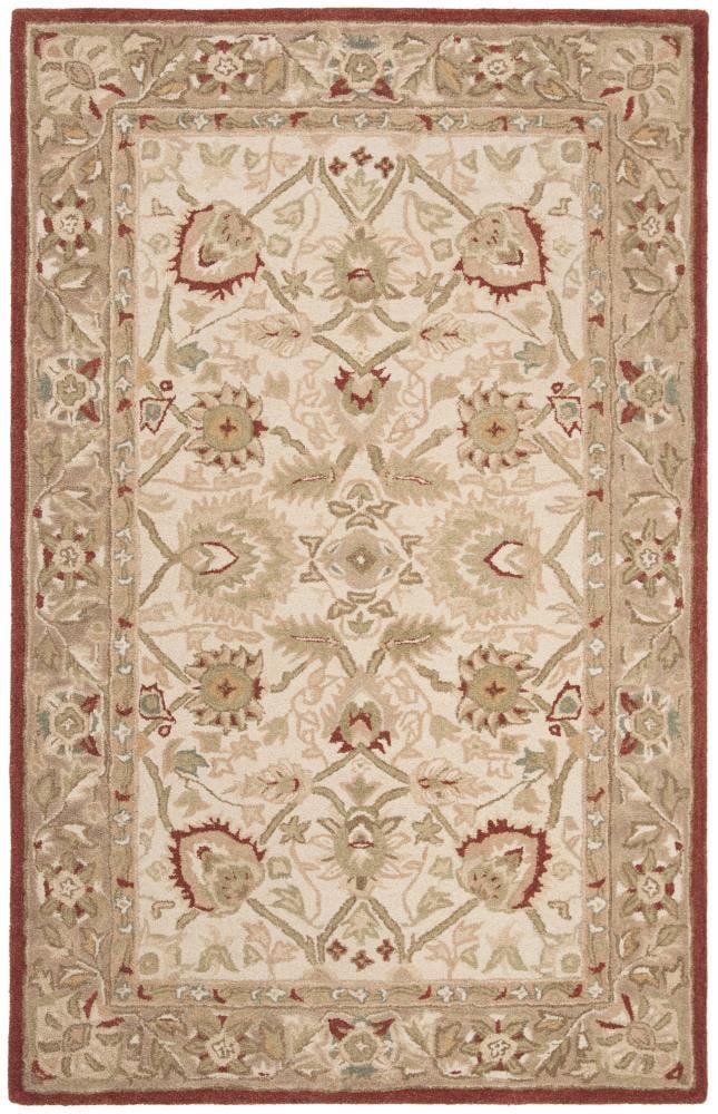 Anatolia AN512 Hand Tufted Indoor Area Rug - Beige/Rust - 5'x8' - Safavieh