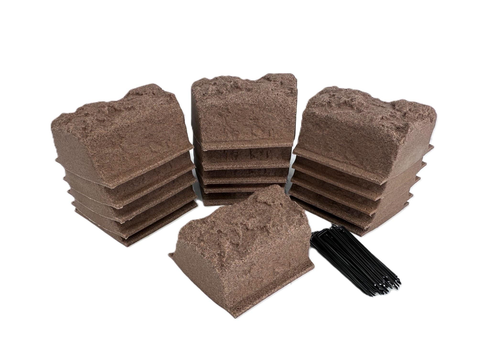 DekoRRa Products 144" L x 5" W x 4" H Lawn Edging Artificial Stone (Set of 16)