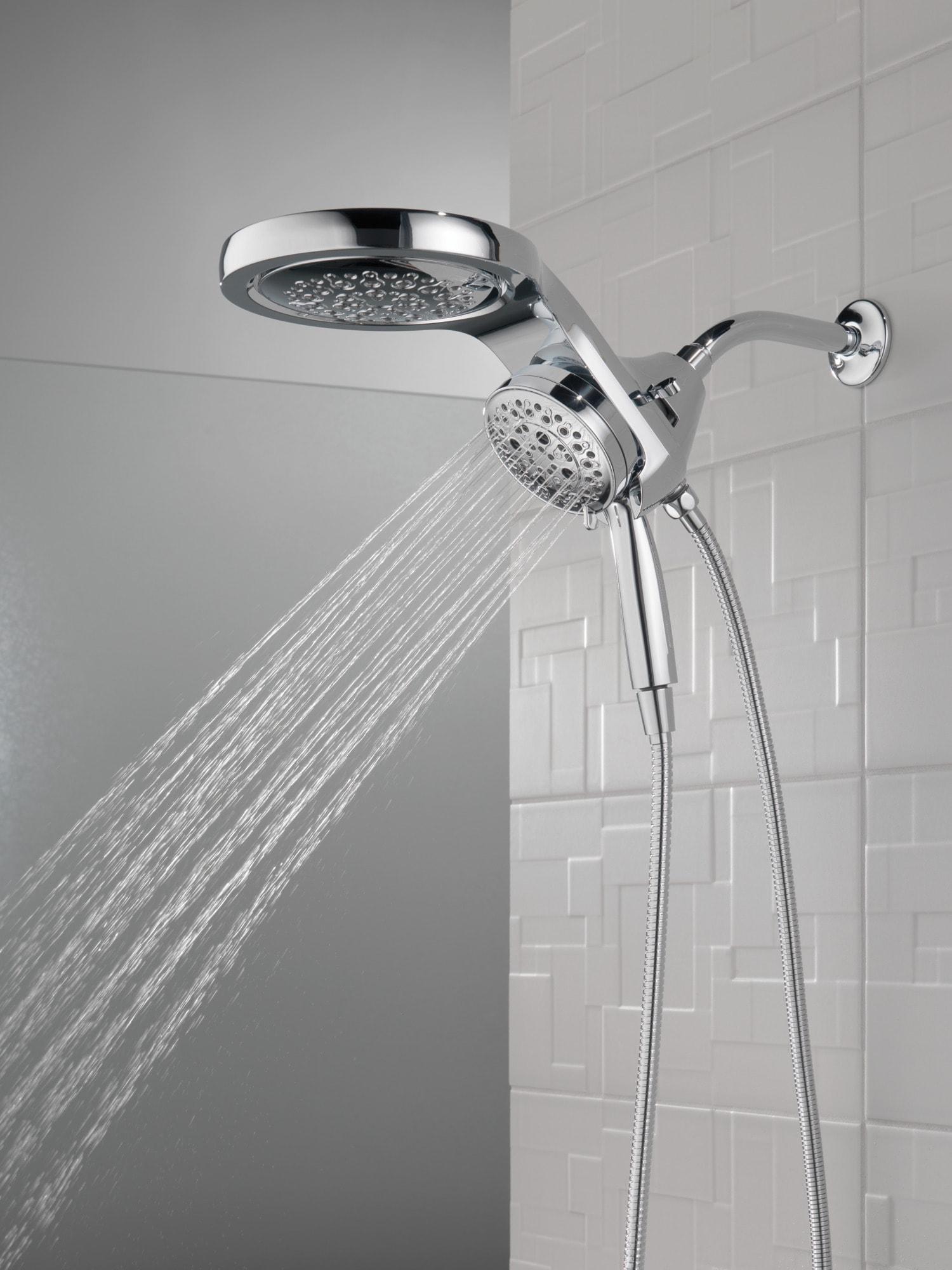 HydraChoice Hydrorain 5 Spray Dual Shower Head and Handheld Shower with H2Okinetic 1.75 GPM