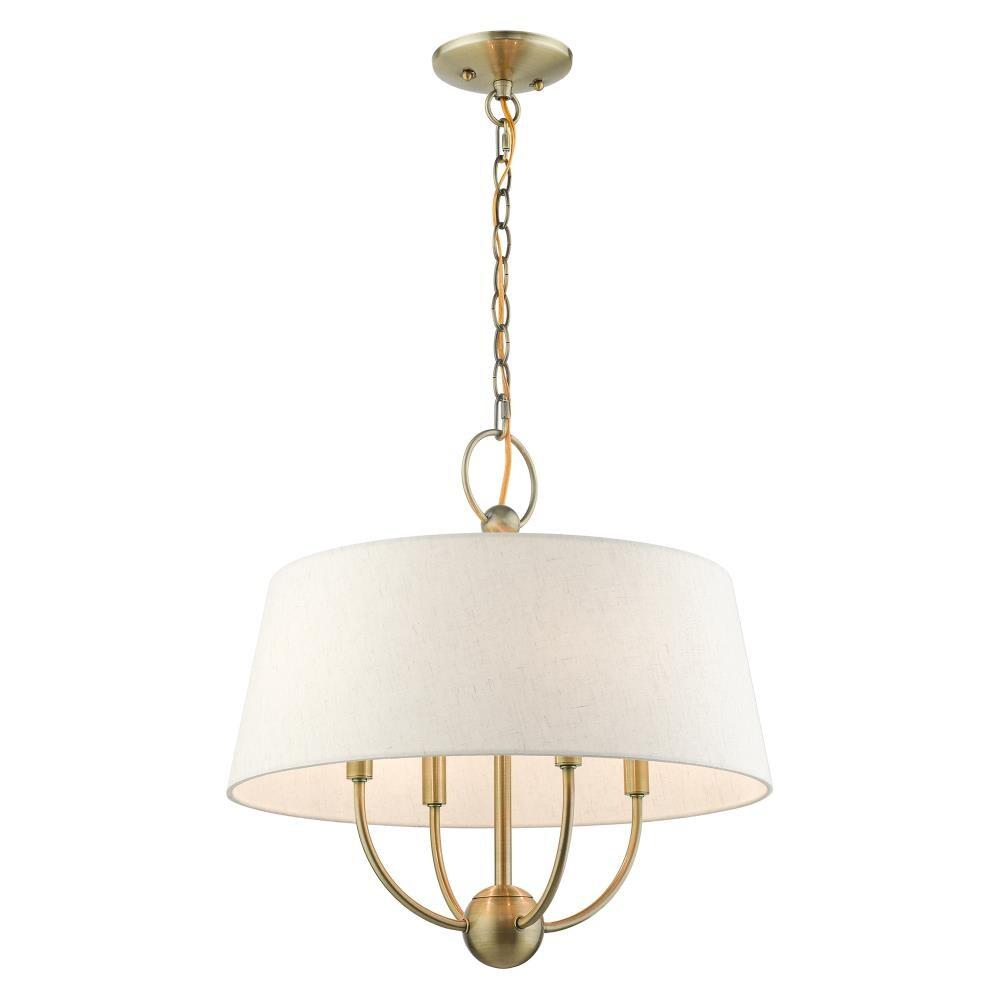 Livex Lighting Cartwright 4 - Light Pendant in  Antique Brass