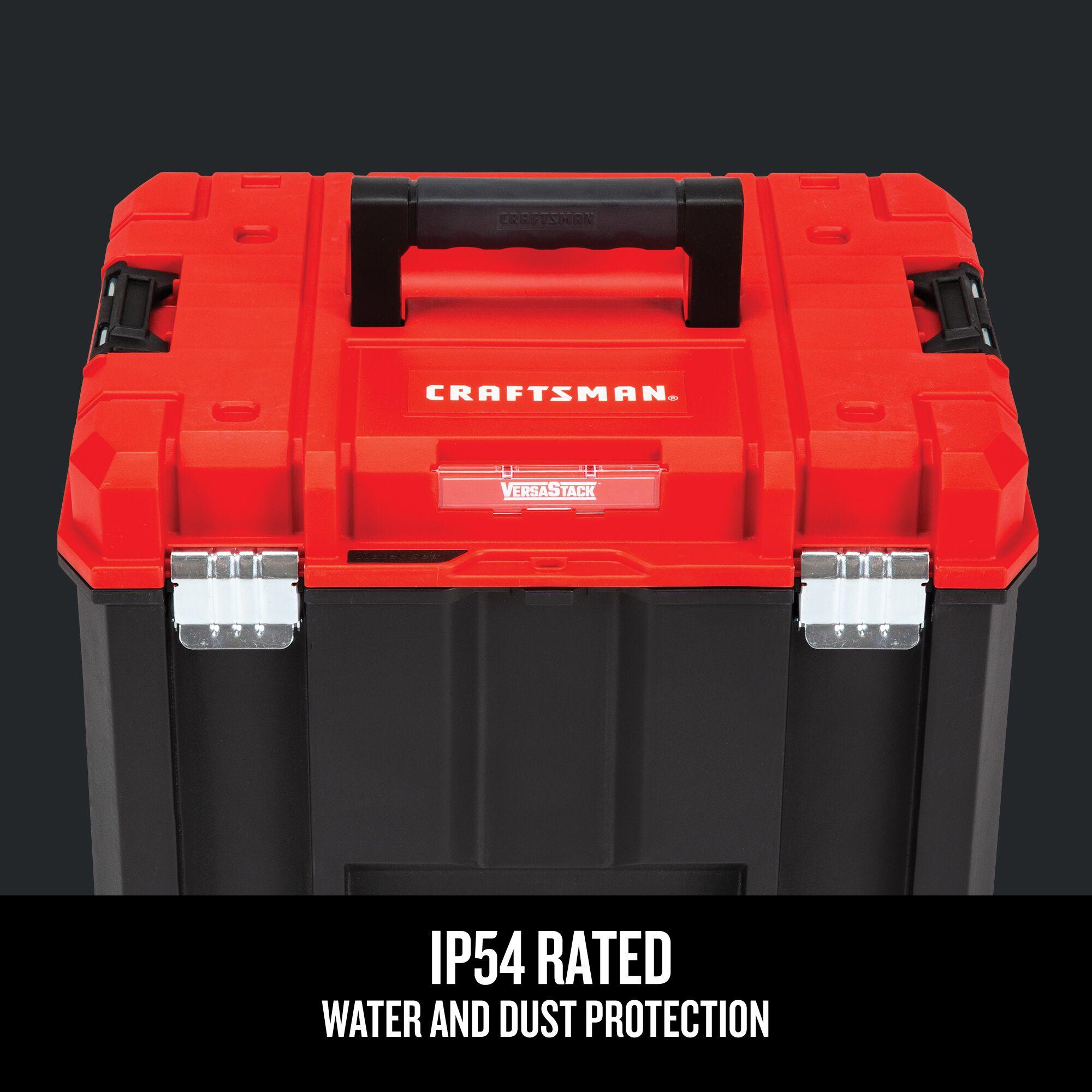 CRAFTSMAN Versastack System 17-in Red Plastic Lockable Tool Box