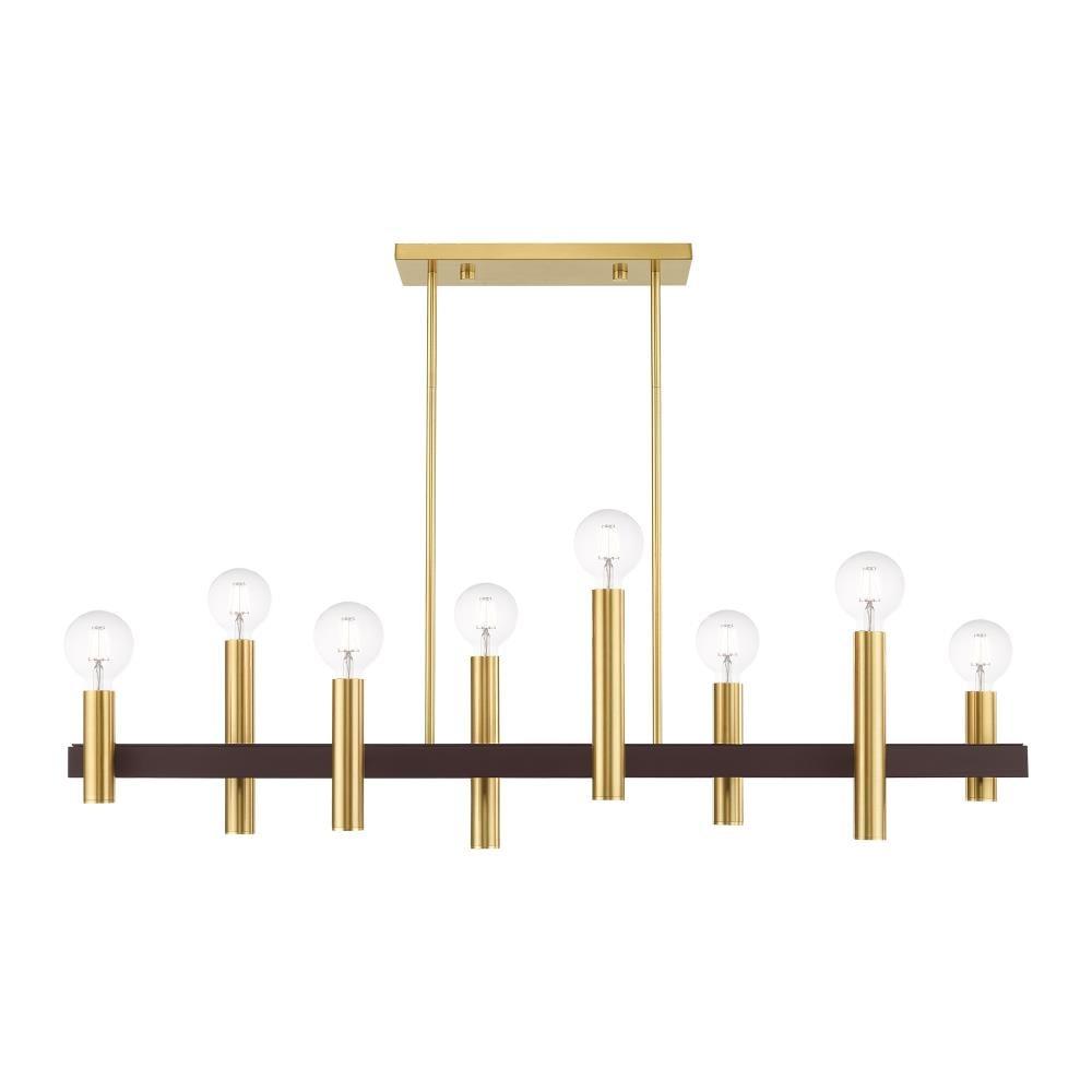 Livex Lighting Helsinki 8 - Light Chandelier in  Satin Brass/Bronze