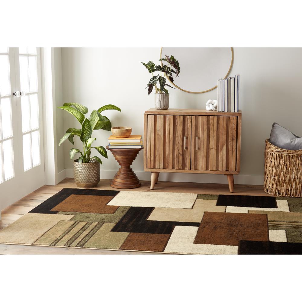 Home Dynamix Mason Contemporary Geometric Area Rug, Brown/Green, 7'10"x10'6"