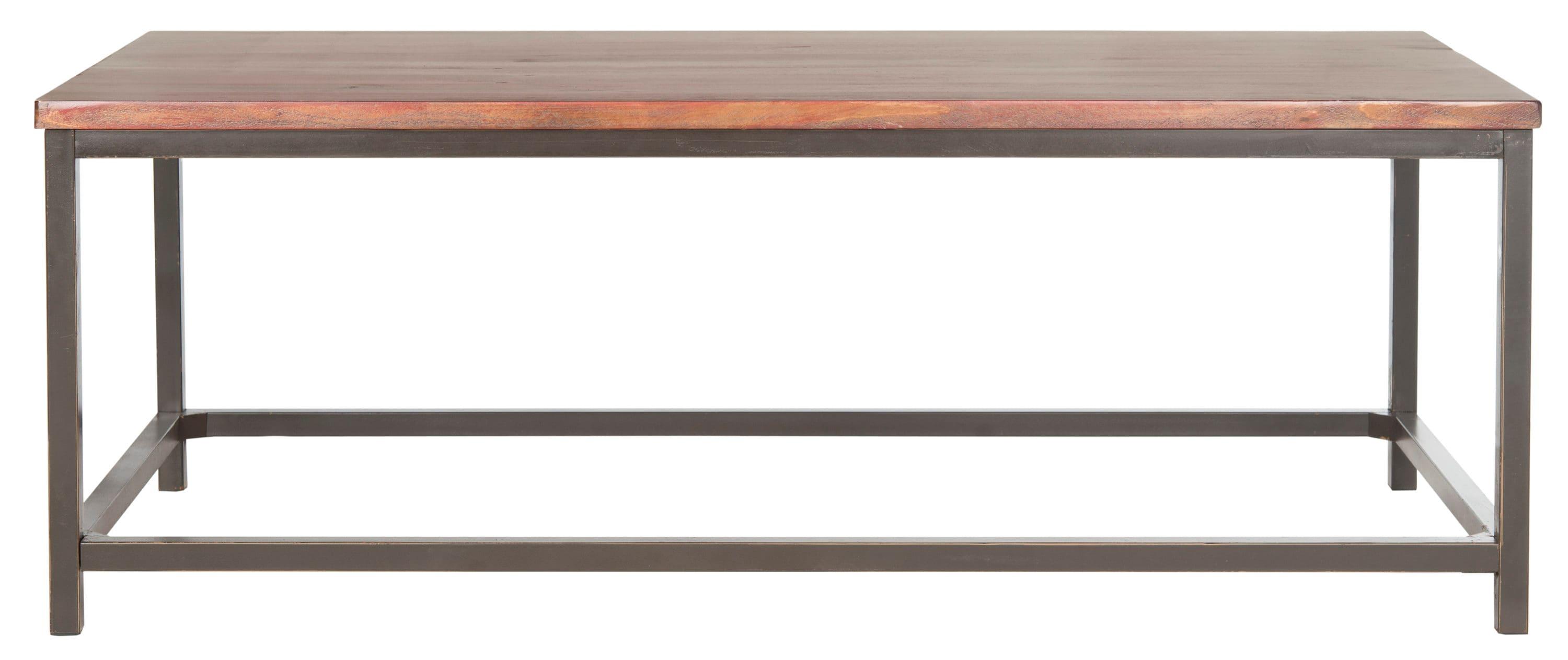 Alec Coffee Table - Distressed Maroon - Safavieh