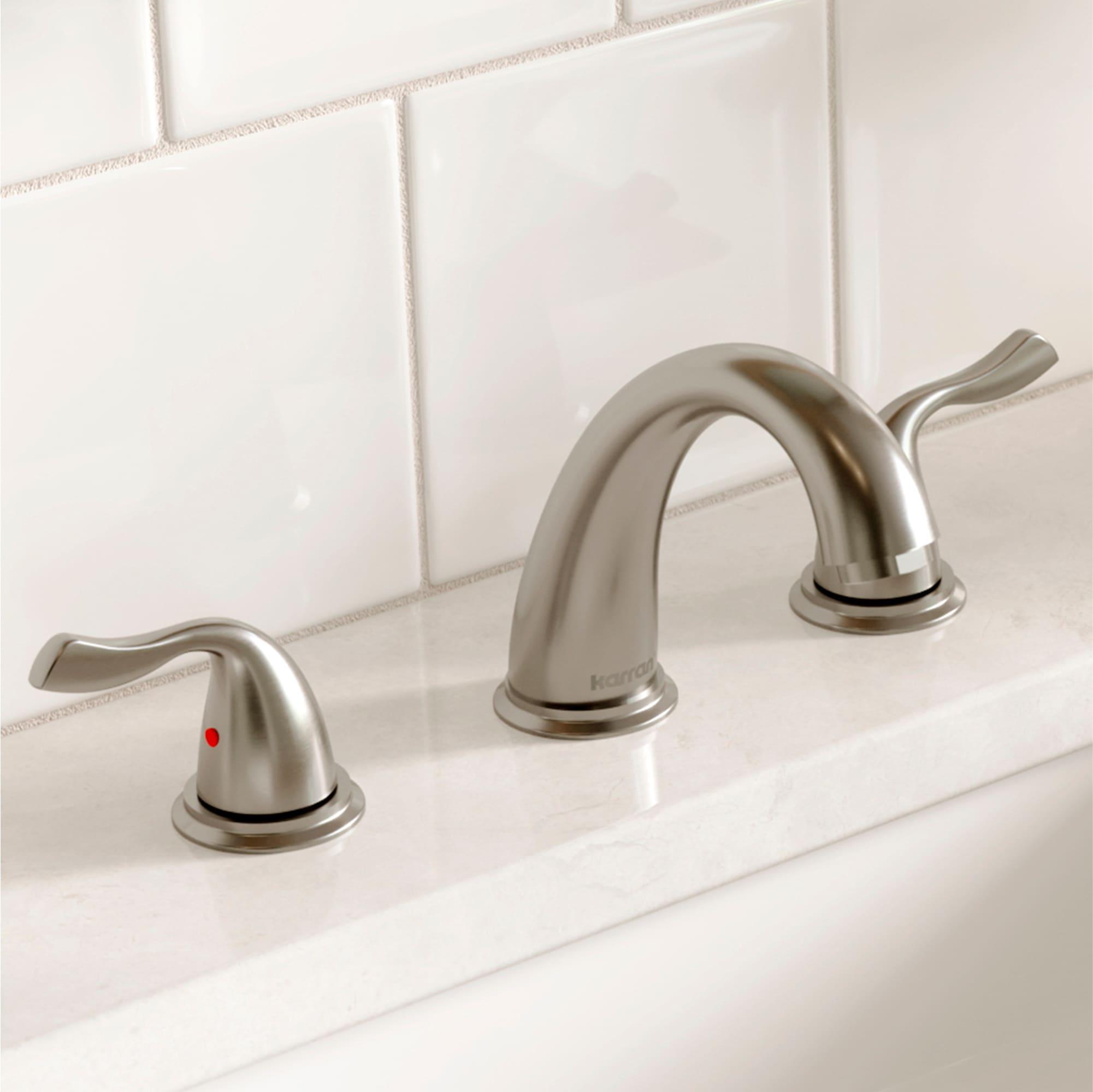 Karran Fulham 8 In. Widespread 2-Handle Bathroom Faucet With Matching Pop-up Drain