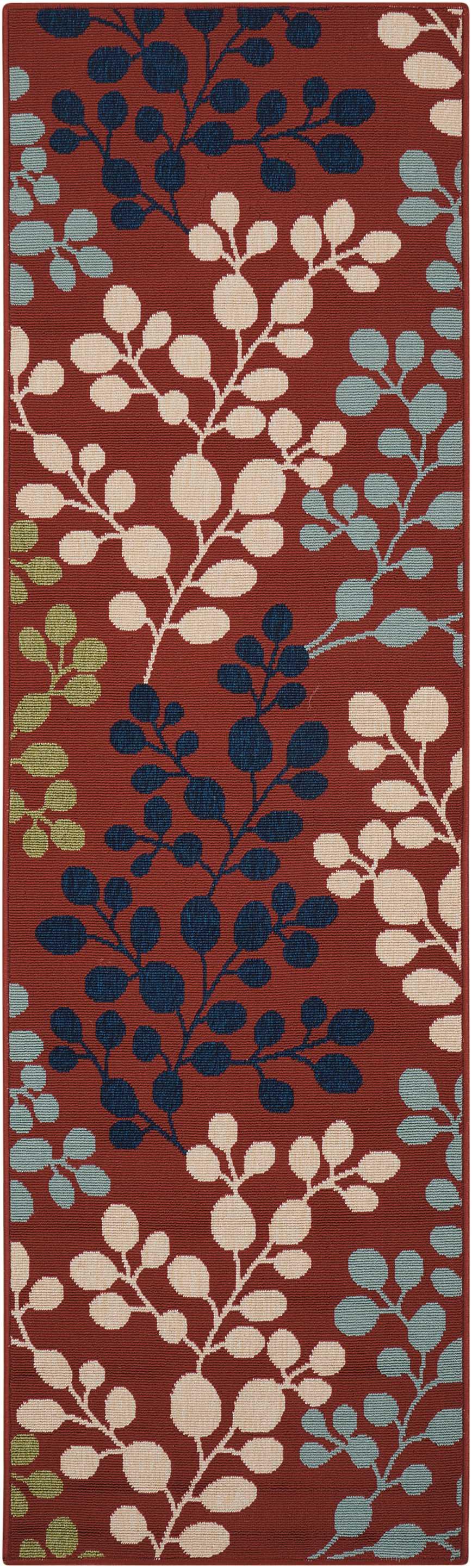 Nourison Caribbean Rust Indoor/Outdoor Area Rug CRB01 2'3" x 7'6"